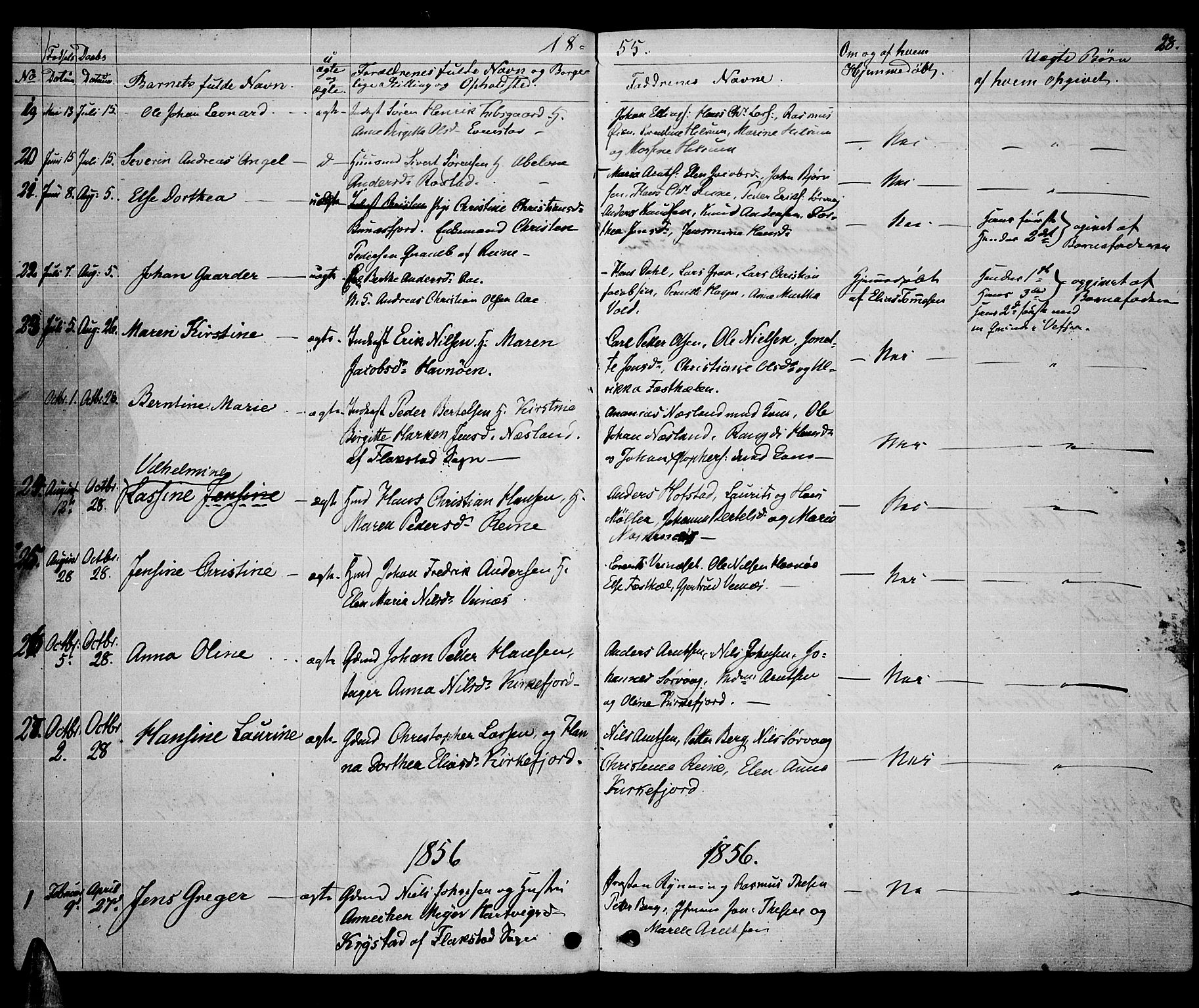 Ministerialprotokoller, klokkerbøker og fødselsregistre - Nordland, SAT/A-1459/886/L1224: Parish register (copy) no. 886C01, 1843-1873, p. 28