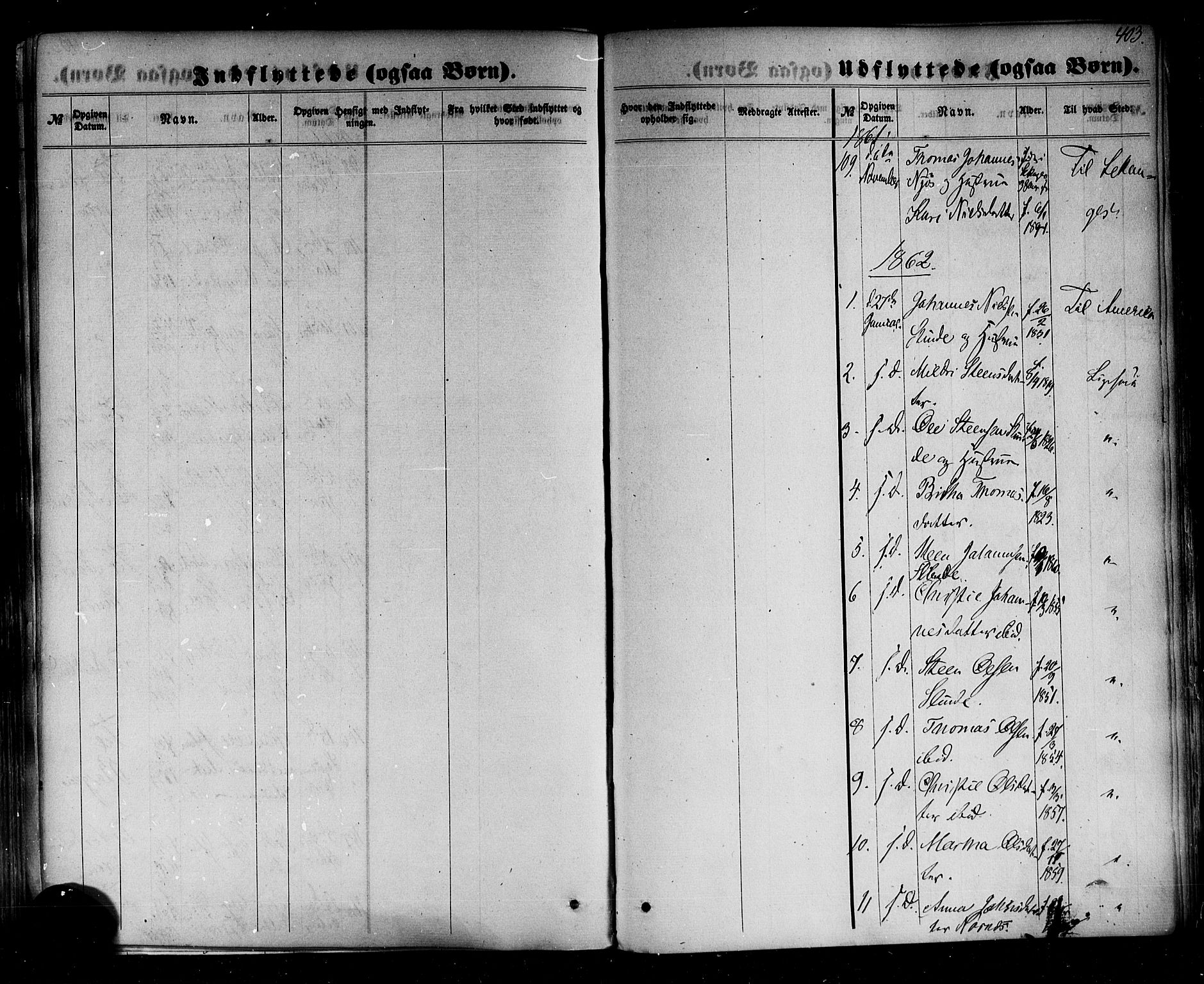 Sogndal sokneprestembete, SAB/A-81301/H/Haa/Haaa/L0013: Parish register (official) no. A 13, 1859-1877, p. 403