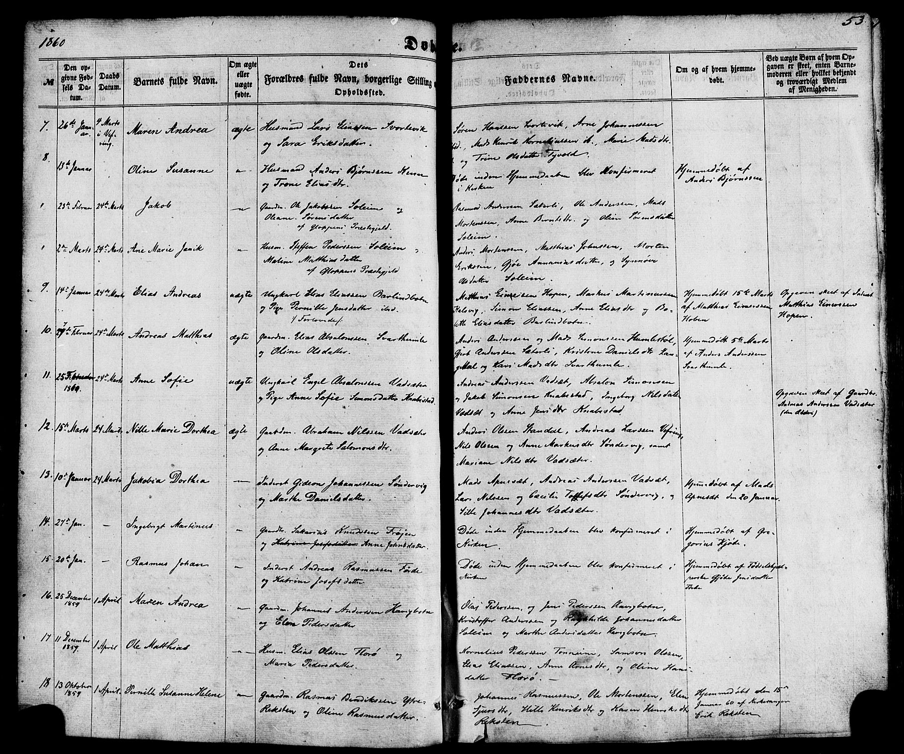 Kinn sokneprestembete, SAB/A-80801/H/Haa/Haaa/L0006: Parish register (official) no. A 6, 1857-1885, p. 53