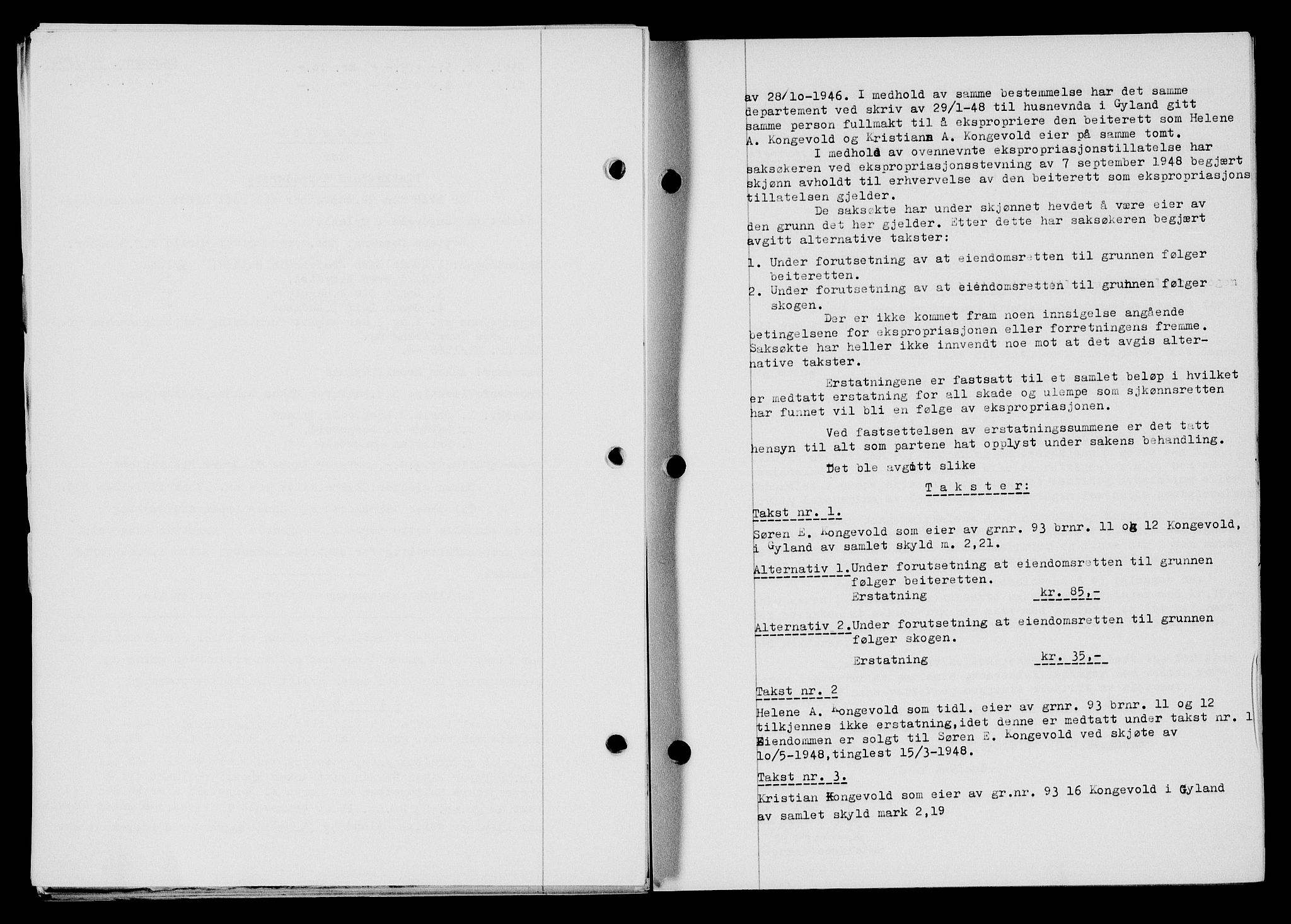 Flekkefjord sorenskriveri, AV/SAK-1221-0001/G/Gb/Gba/L0065: Mortgage book no. A-13, 1949-1949, Diary no: : 354/1949