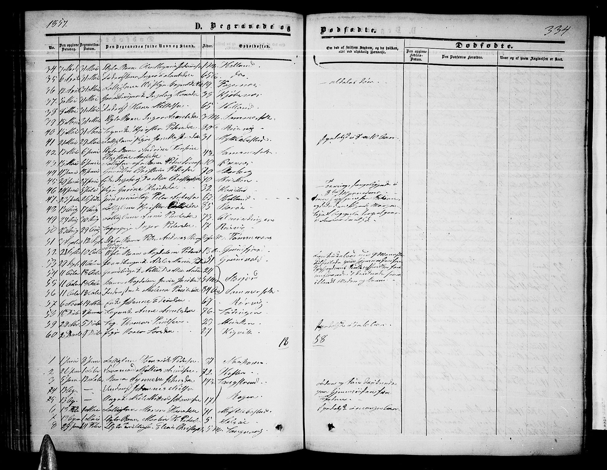 Ministerialprotokoller, klokkerbøker og fødselsregistre - Nordland, AV/SAT-A-1459/872/L1046: Parish register (copy) no. 872C02, 1852-1879, p. 334