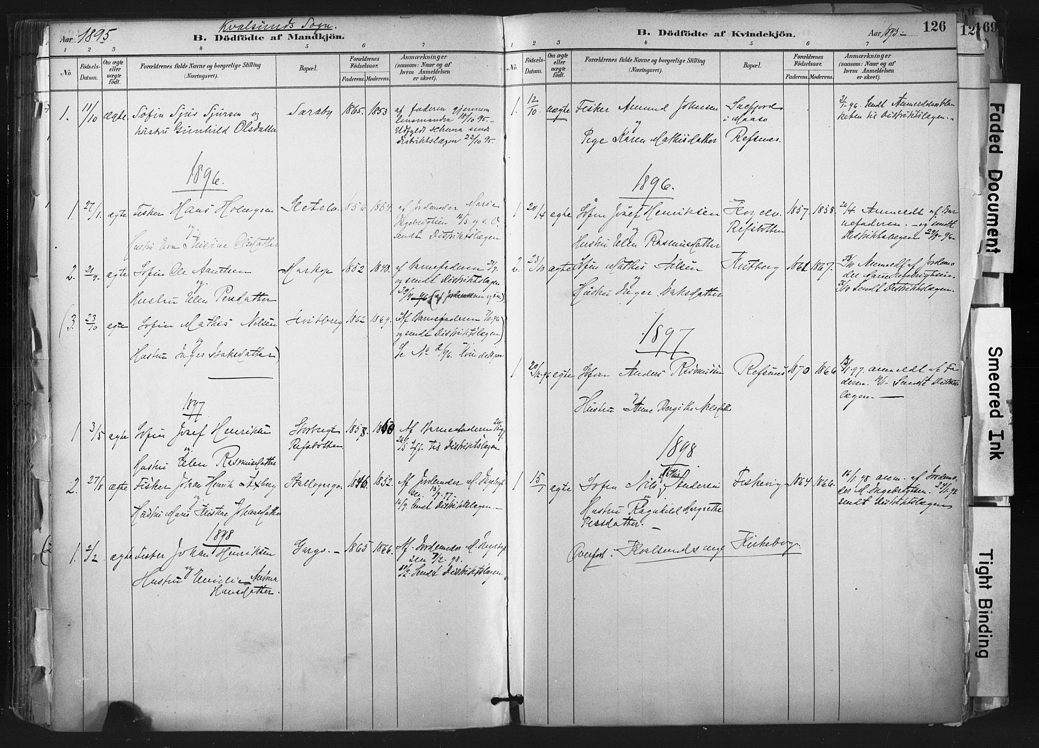 Hammerfest sokneprestkontor, SATØ/S-1347: Parish register (official) no. 11 /2, 1885-1897, p. 126