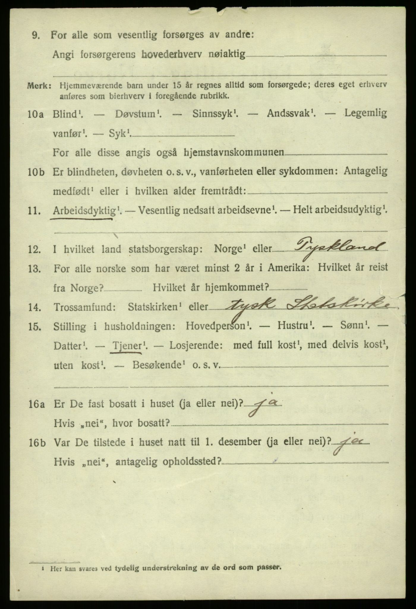 SAB, 1920 census for Haus, 1920, p. 12265