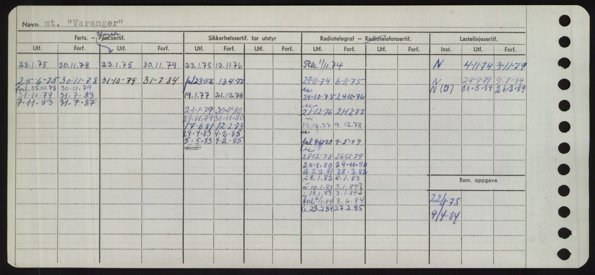 Sjøfartsdirektoratet med forløpere, Skipsmålingen, RA/S-1627/H/Hd/L0040: Fartøy, U-Ve, p. 306