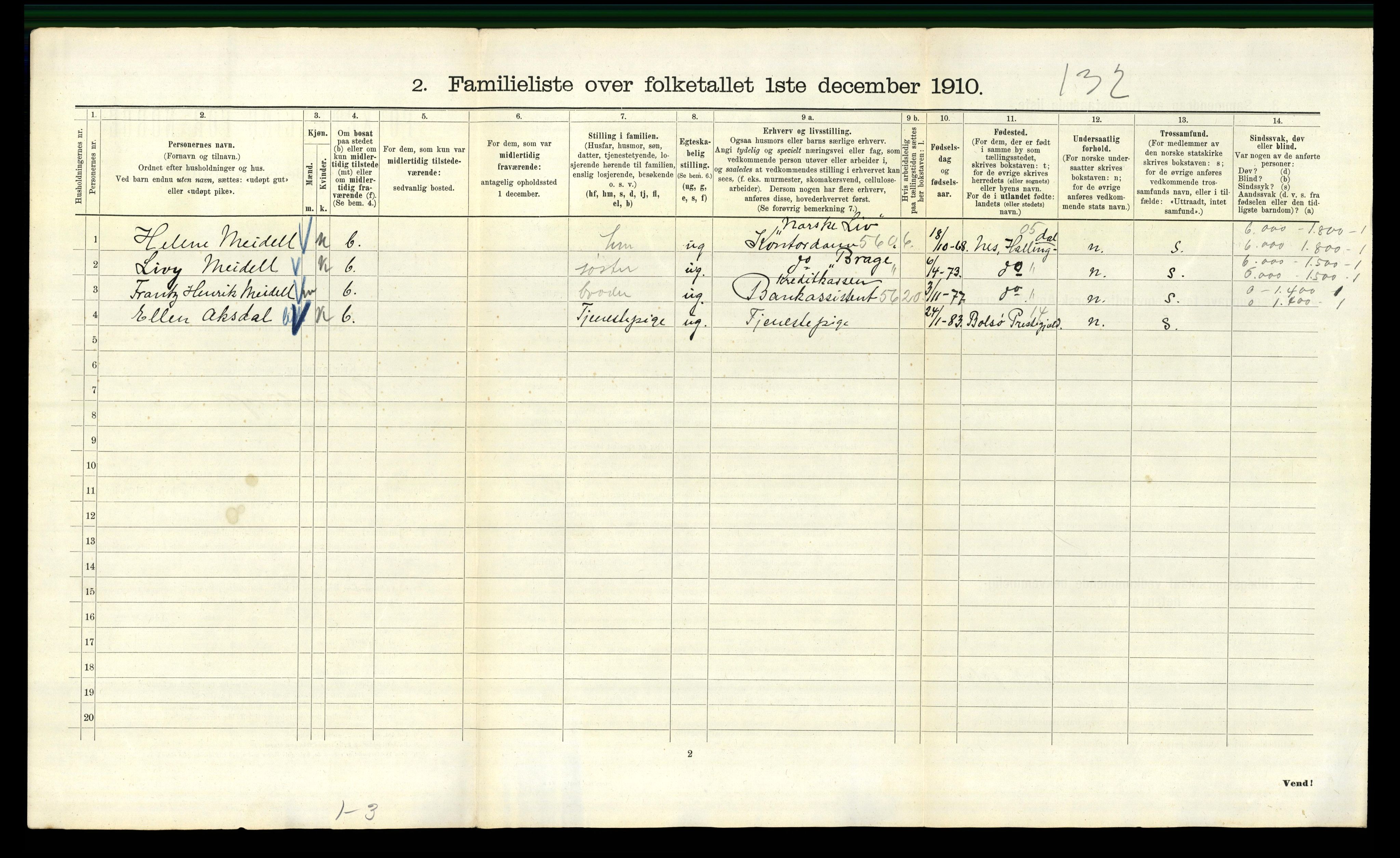 RA, 1910 census for Kristiania, 1910, p. 19566