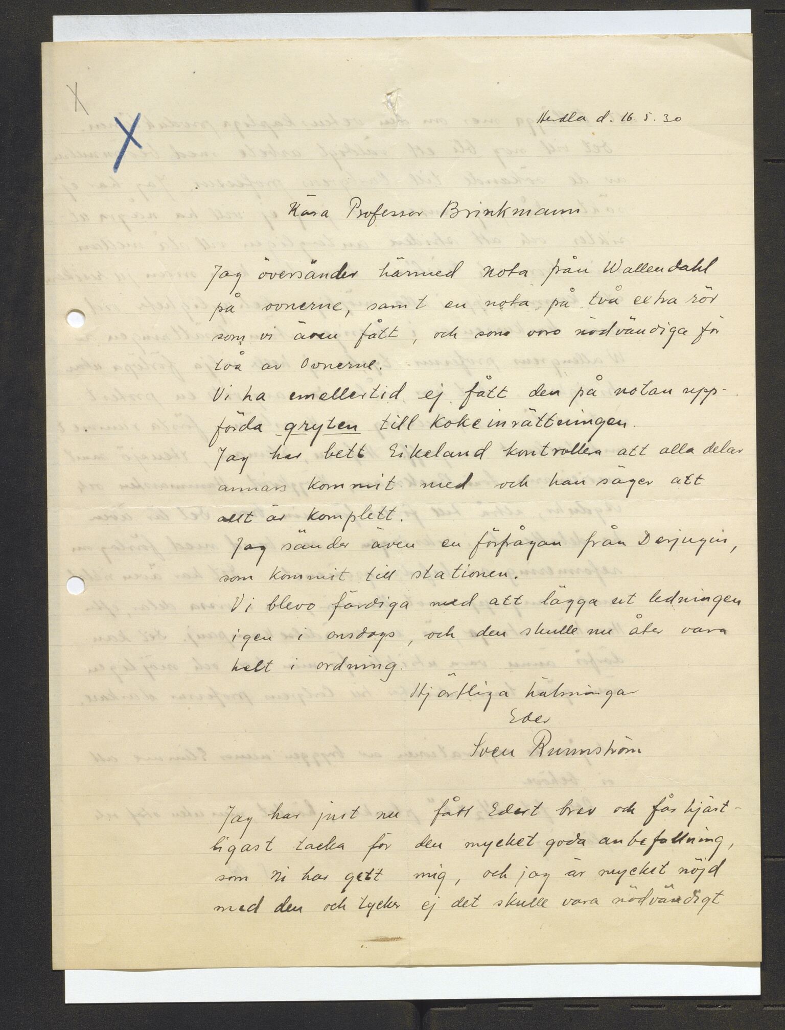 Bergens Museum, AV/SAB-A-17301/13/D/L0002: Korrespondanse , 1928-1940, p. 196