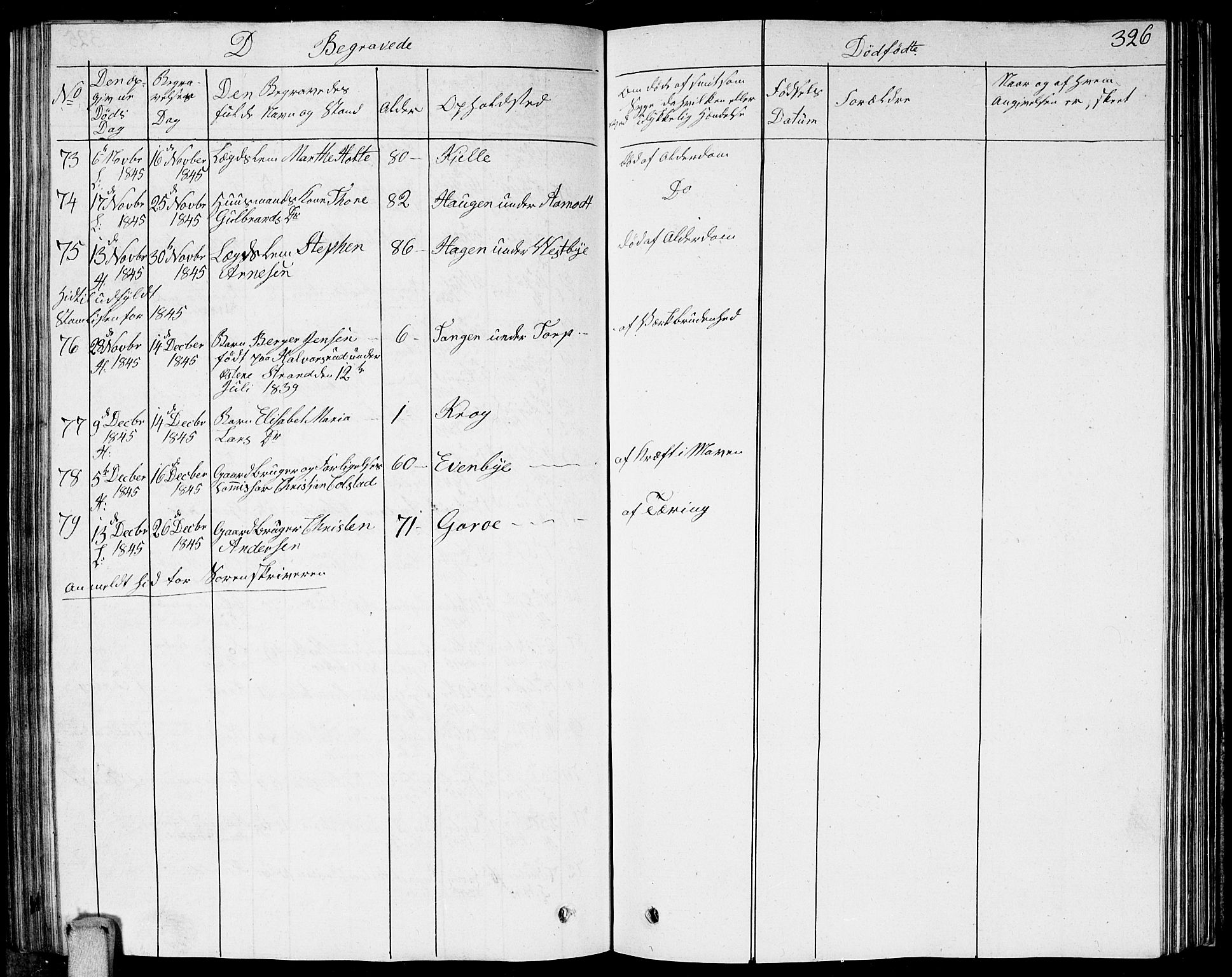 Høland prestekontor Kirkebøker, AV/SAO-A-10346a/G/Ga/L0002: Parish register (copy) no. I 2, 1827-1845, p. 326