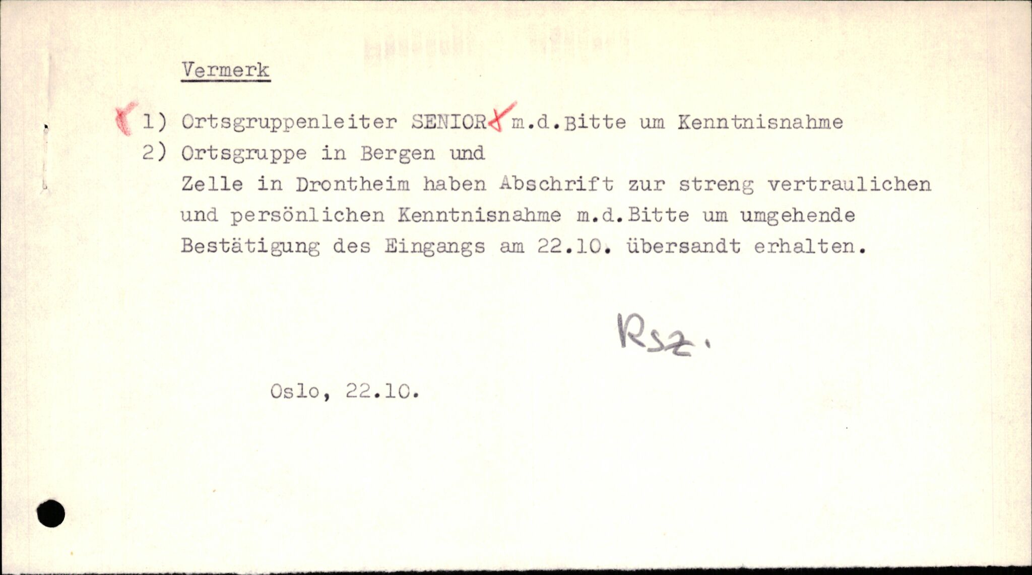 Forsvarets Overkommando. 2 kontor. Arkiv 11.4. Spredte tyske arkivsaker, AV/RA-RAFA-7031/D/Dar/Darb/L0015: Reichskommissariat - NSDAP in Norwegen, 1938-1945, p. 45