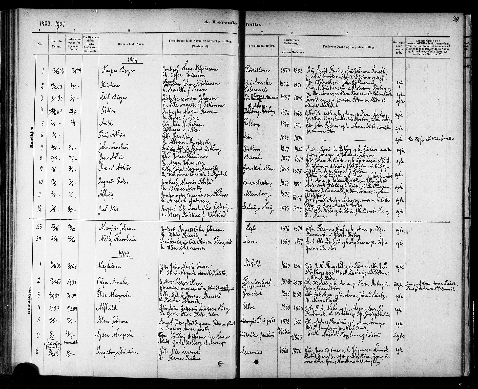 Ministerialprotokoller, klokkerbøker og fødselsregistre - Nord-Trøndelag, SAT/A-1458/721/L0208: Parish register (copy) no. 721C01, 1880-1917, p. 80