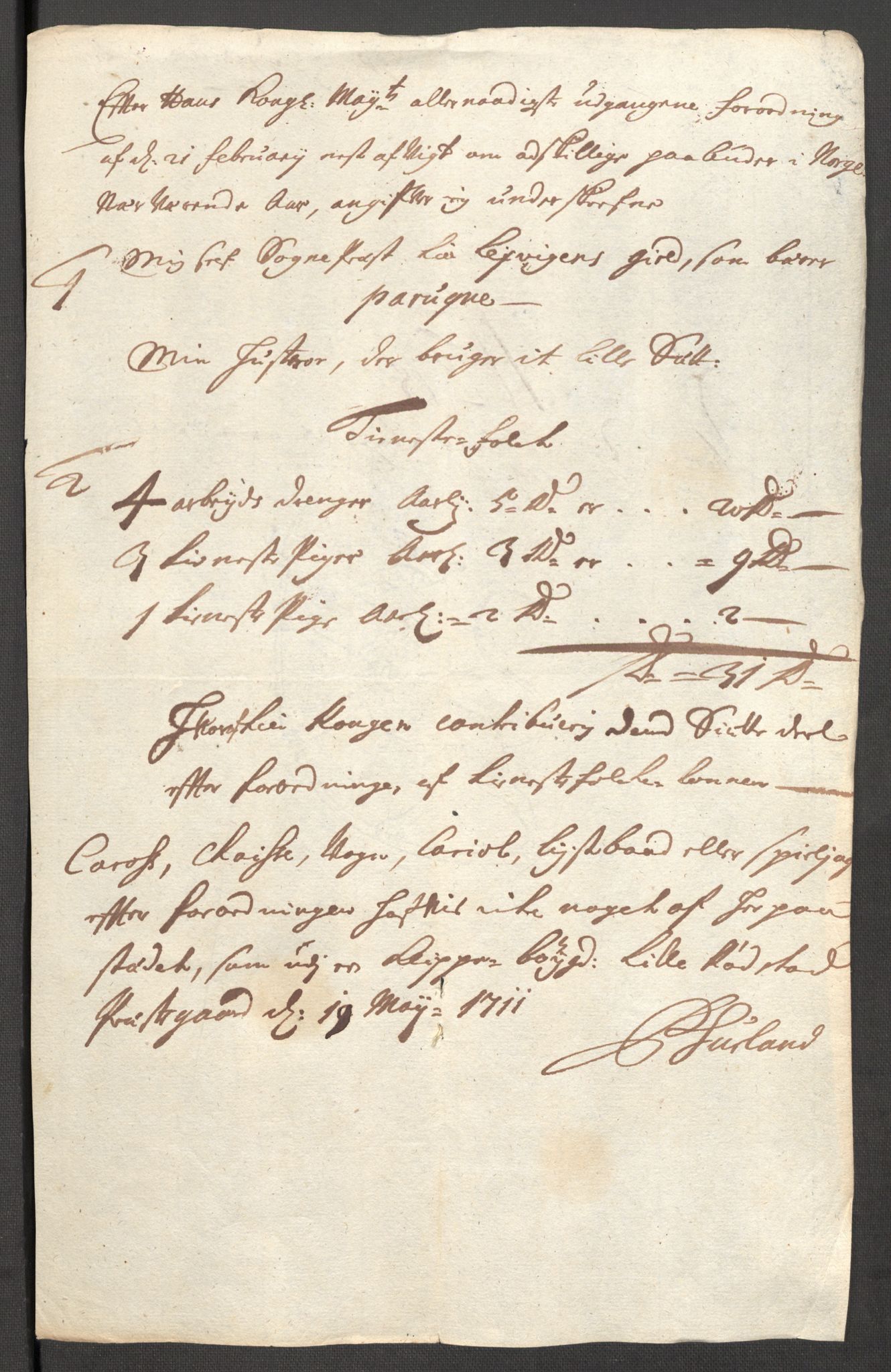 Rentekammeret inntil 1814, Reviderte regnskaper, Fogderegnskap, AV/RA-EA-4092/R62/L4201: Fogderegnskap Stjørdal og Verdal, 1711, p. 460