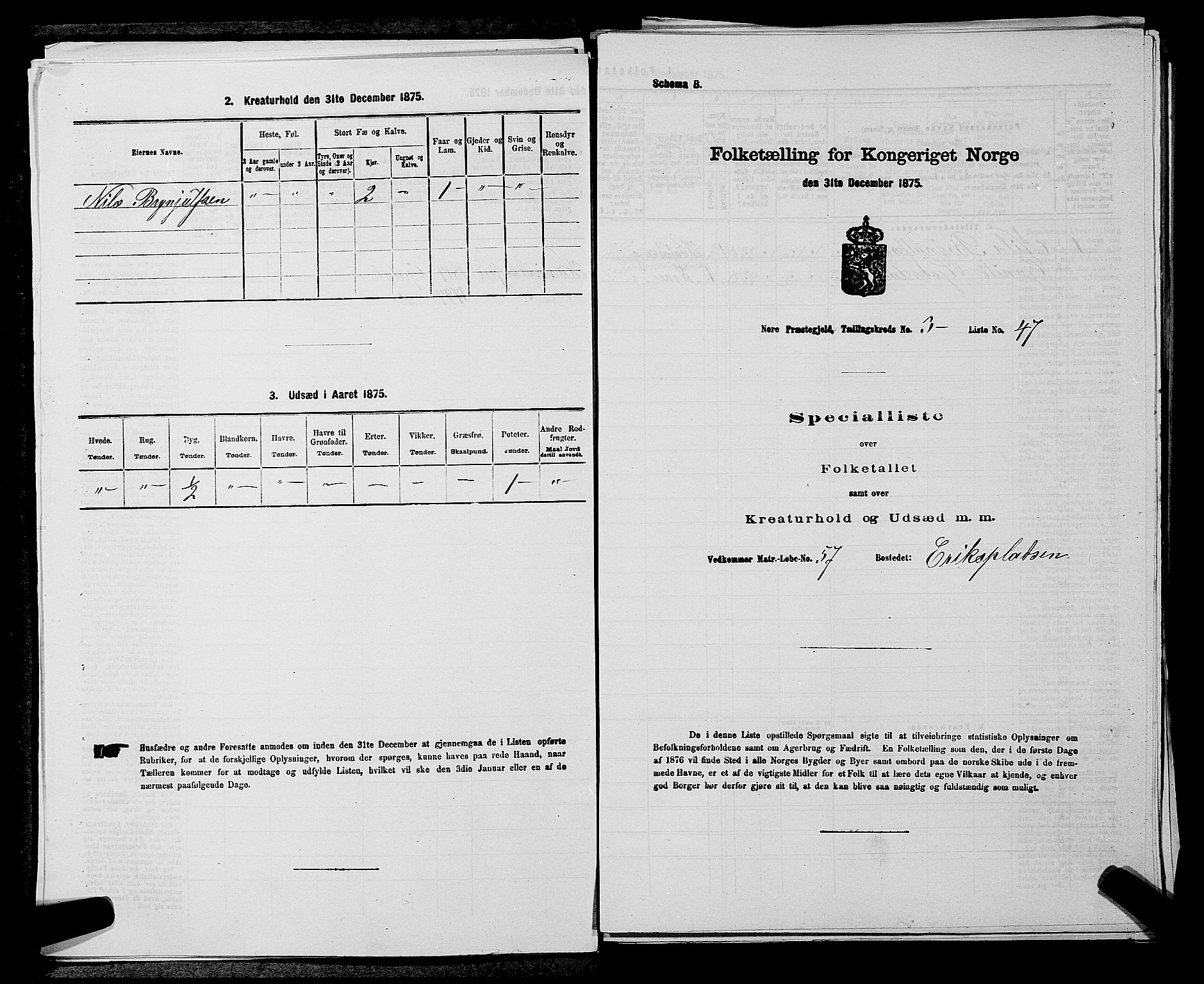 SAKO, 1875 census for 0633P Nore, 1875, p. 360
