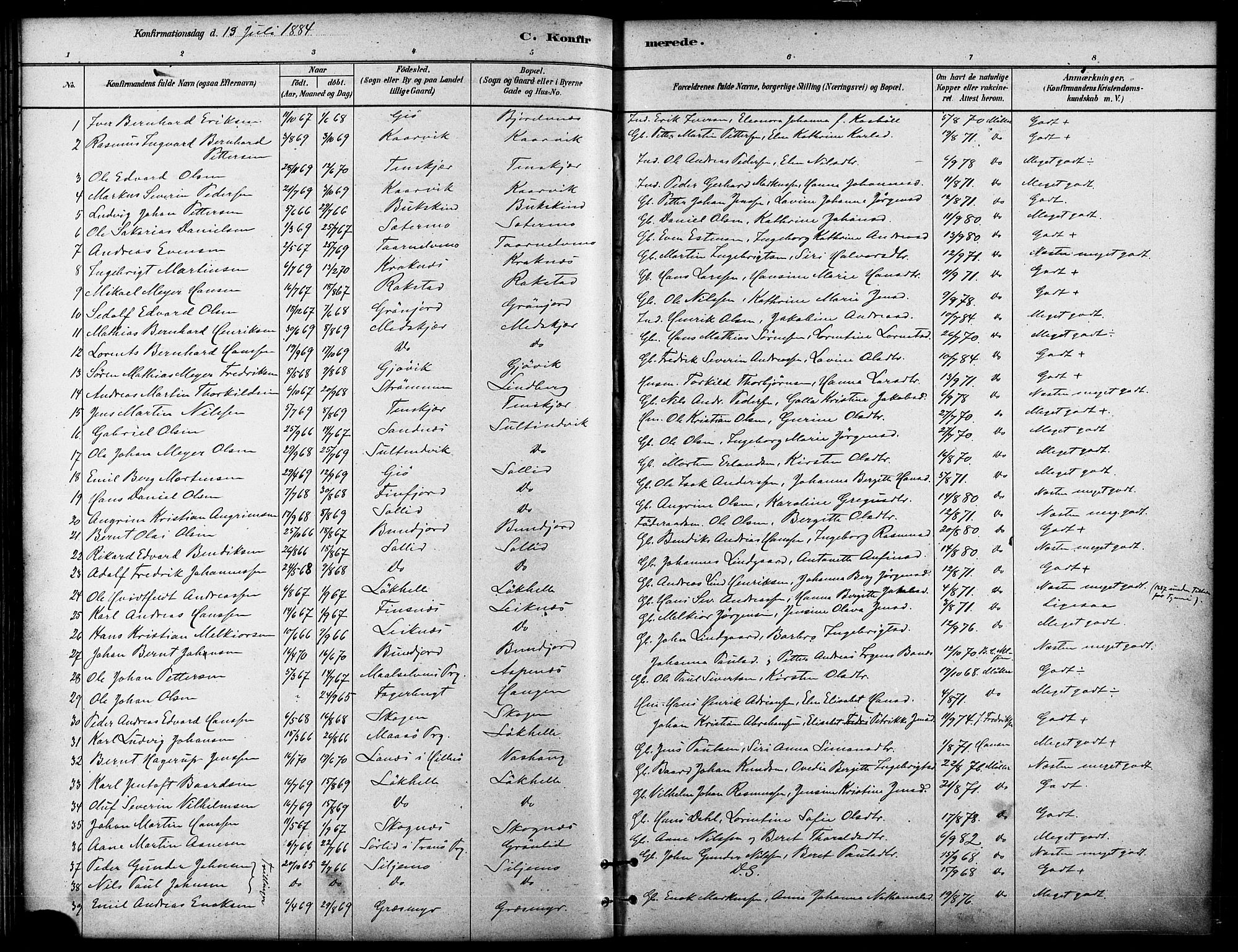 Lenvik sokneprestembete, SATØ/S-1310/H/Ha/Haa/L0011kirke: Parish register (official) no. 11, 1880-1889