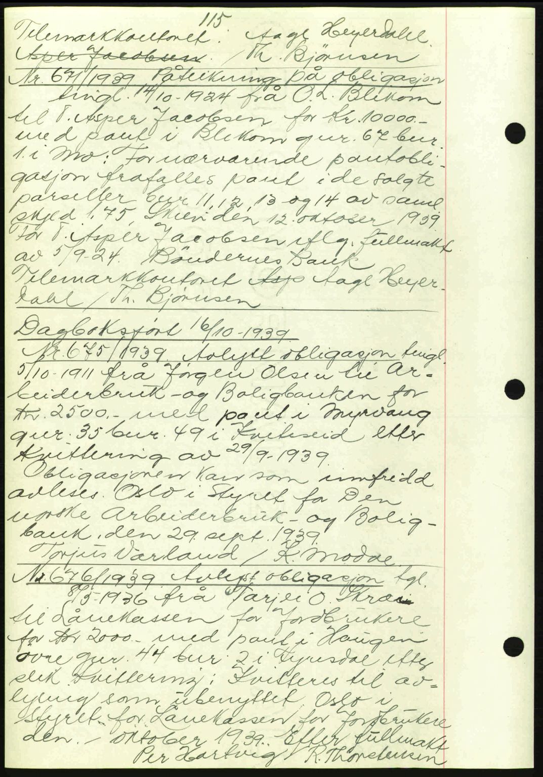 Vest-Telemark sorenskriveri, AV/SAKO-A-134/G/Ga/Gad/L0002: Mortgage book no. B-2, 1938-1941, Diary no: : 671/1939