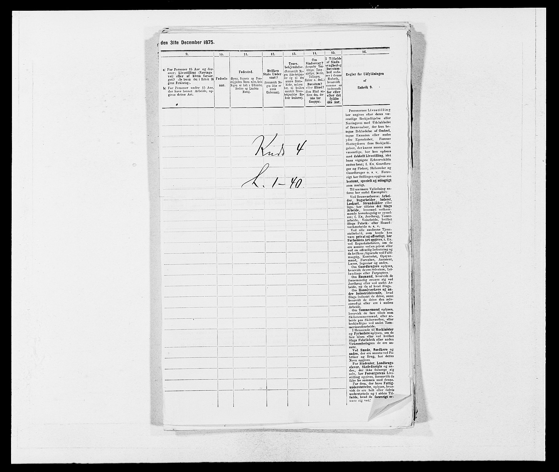 SAB, 1875 census for 1216P Sveio, 1875, p. 400