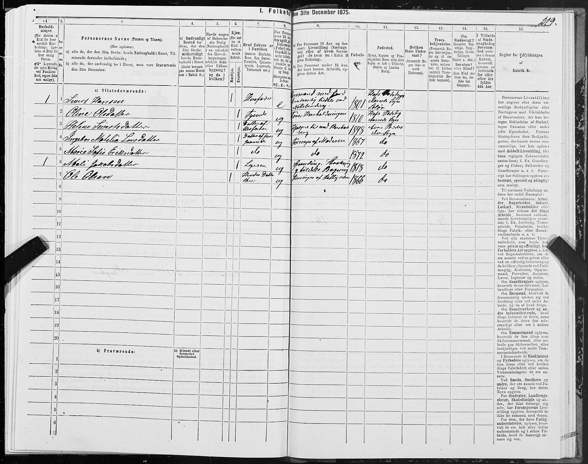 SAT, 1875 census for 1569P Aure, 1875, p. 5219