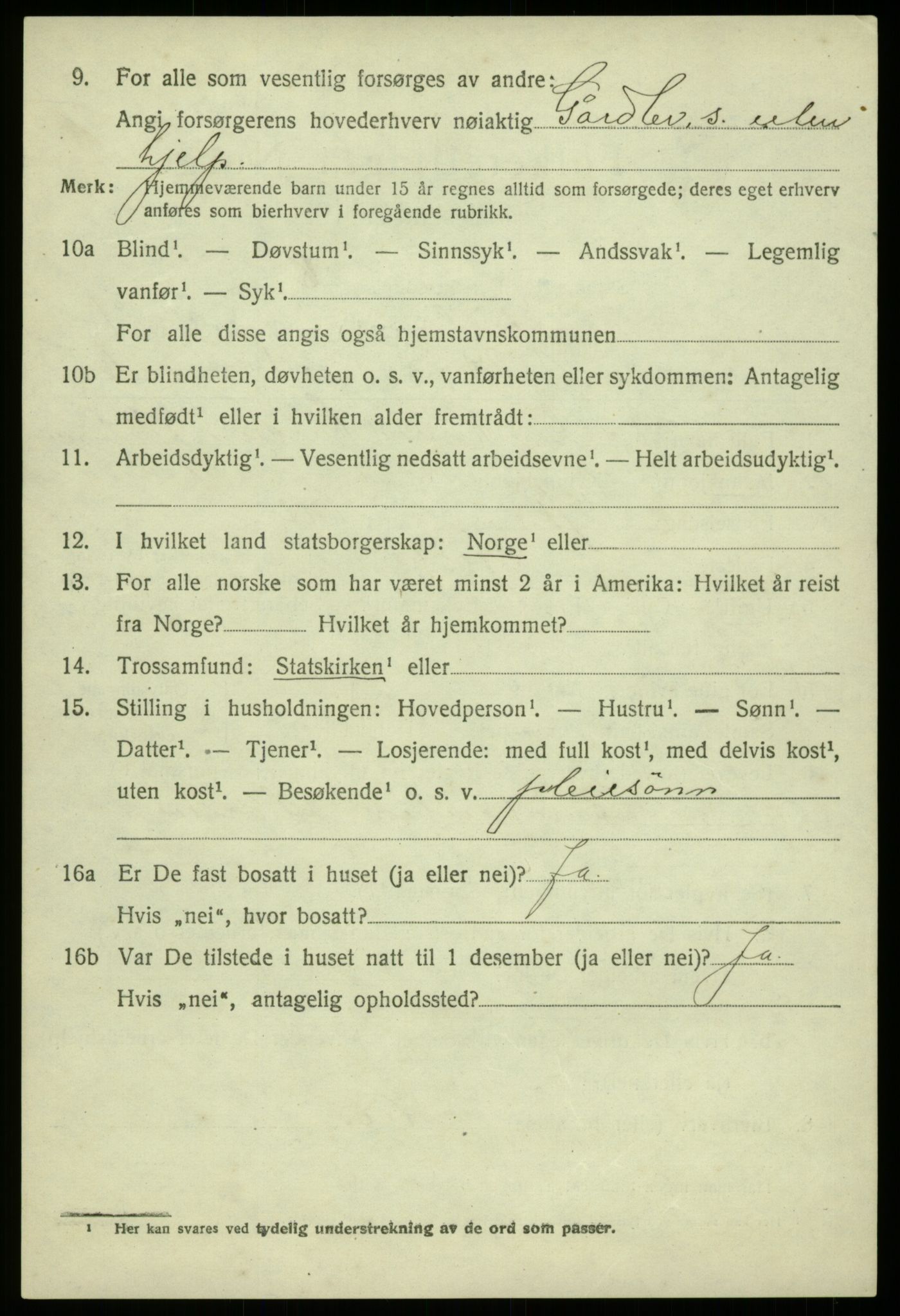 SAB, 1920 census for Fjell, 1920, p. 6785