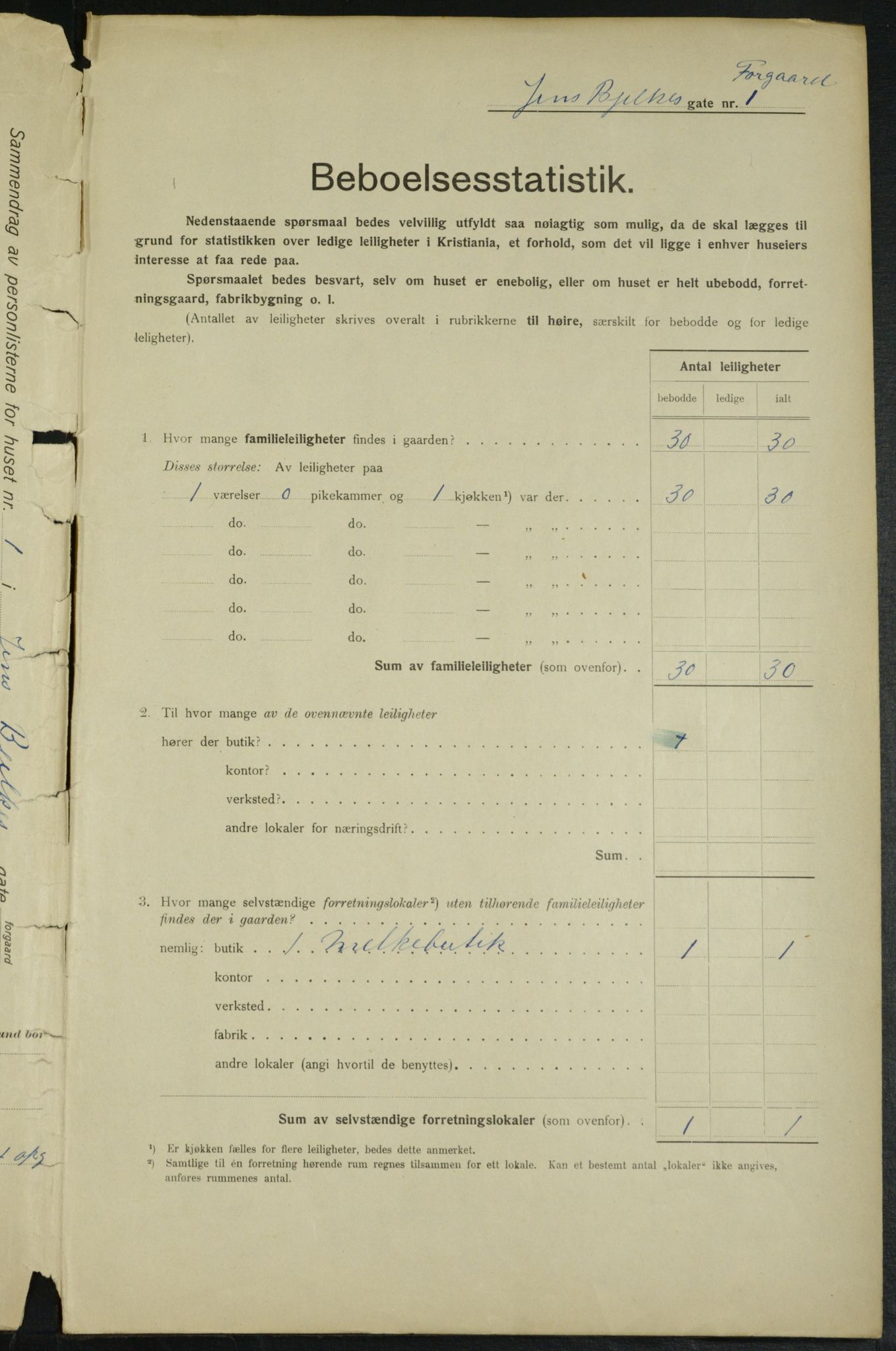 OBA, Municipal Census 1915 for Kristiania, 1915, p. 44997