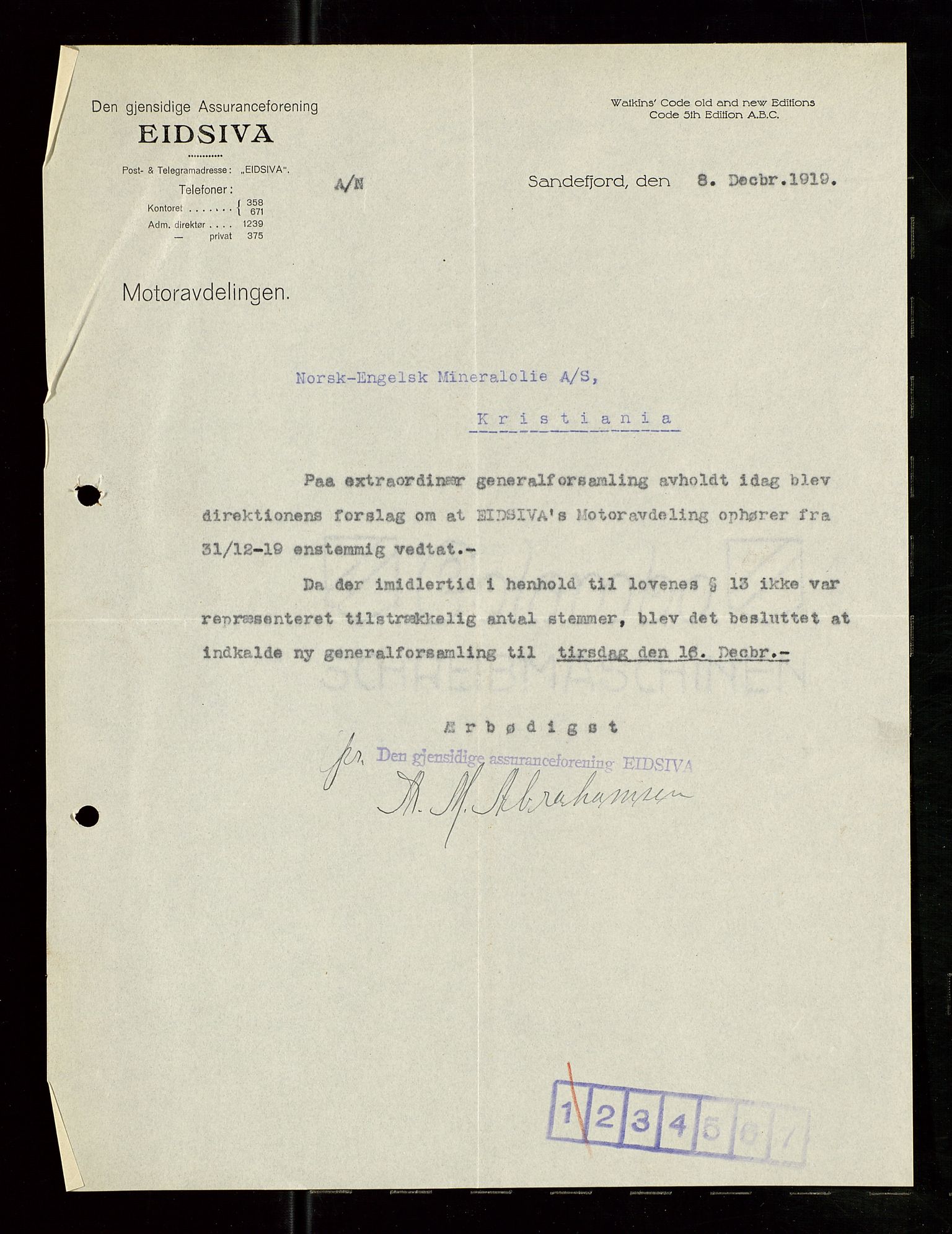 Pa 1521 - A/S Norske Shell, AV/SAST-A-101915/E/Ea/Eaa/L0007: Sjefskorrespondanse, 1919, p. 6