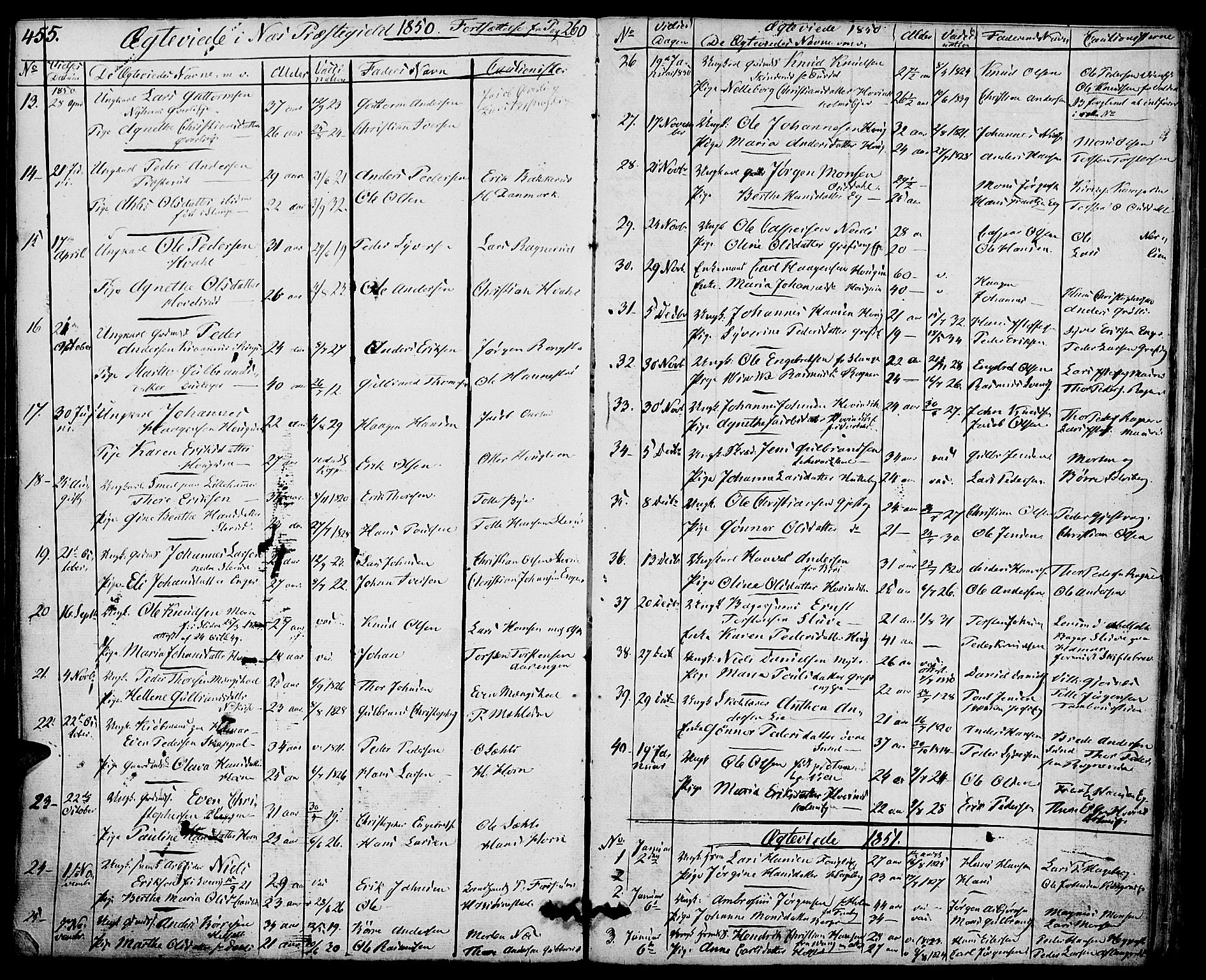 Nes prestekontor, Hedmark, SAH/PREST-020/K/Ka/L0003: Parish register (official) no. 3, 1827-1851, p. 455