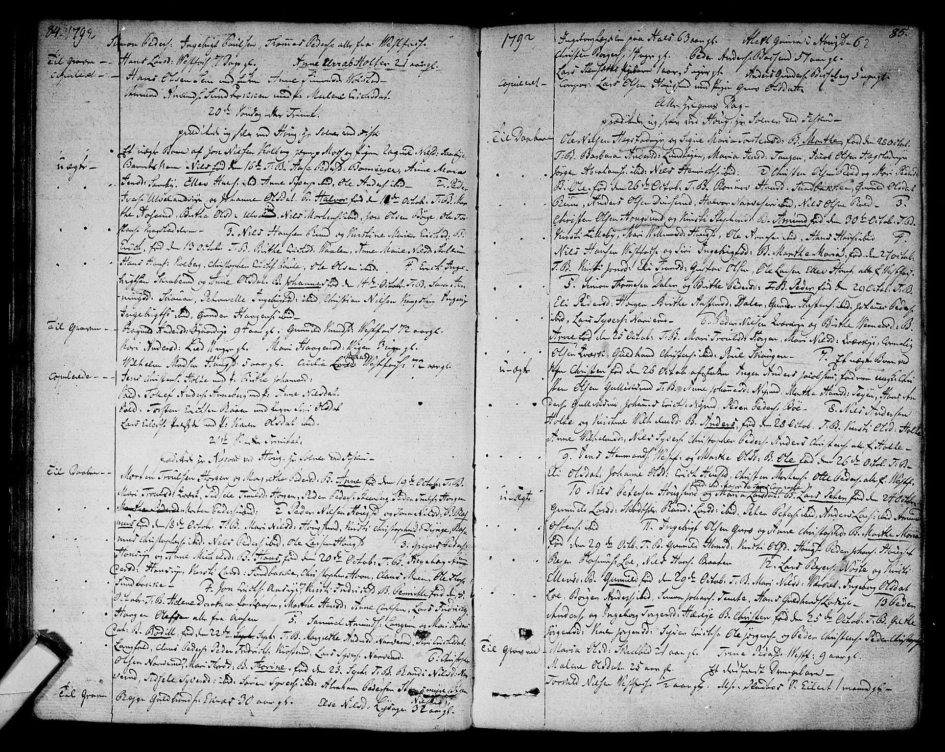 Eiker kirkebøker, AV/SAKO-A-4/F/Fa/L0009: Parish register (official) no. I 9, 1789-1806, p. 84-85