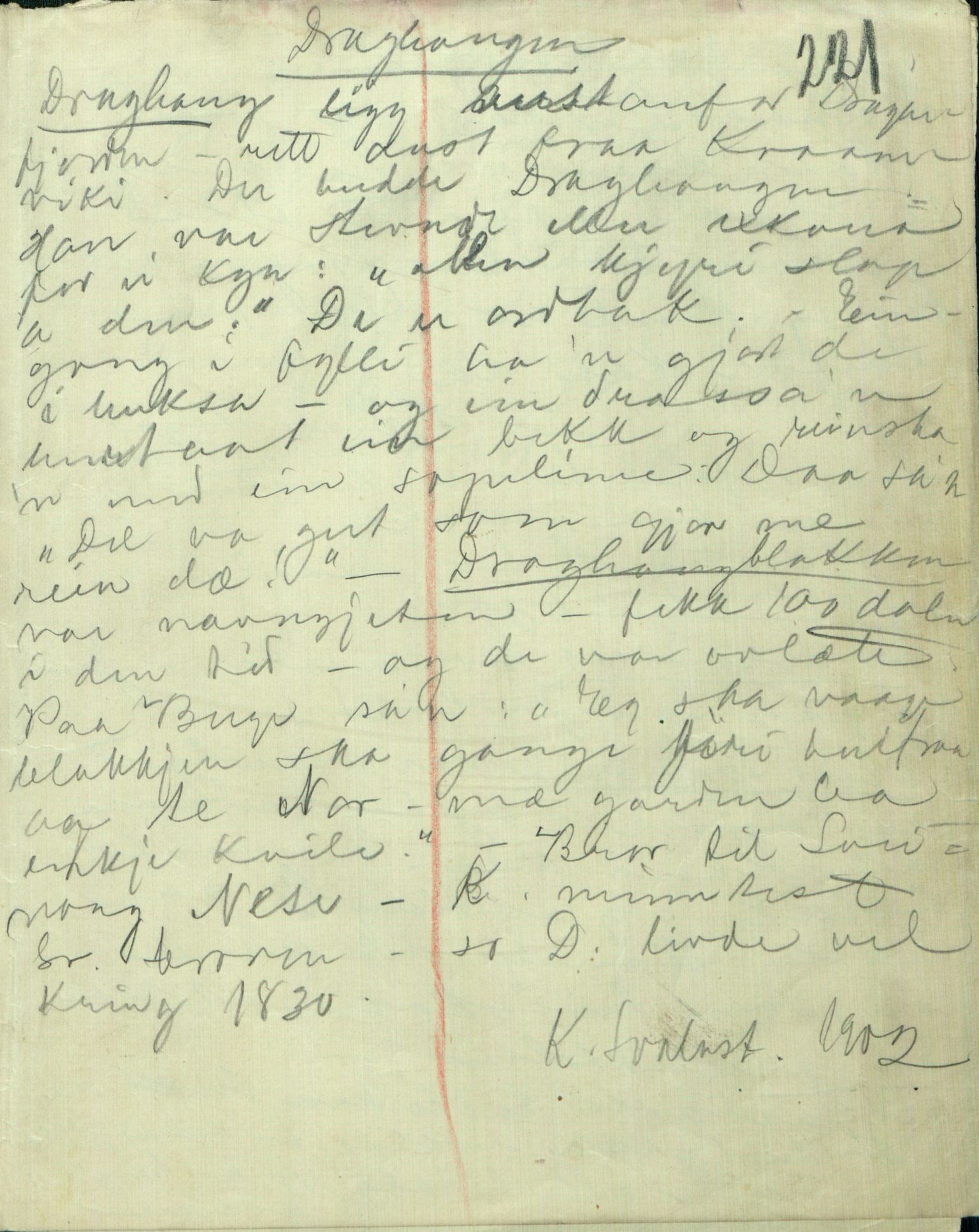 Rikard Berge, TEMU/TGM-A-1003/F/L0005/0002: 160-200 / 161 Oppskrifter av Rikard Berge, Aanund Olsnes m.fl. , 1905-1929, p. 221