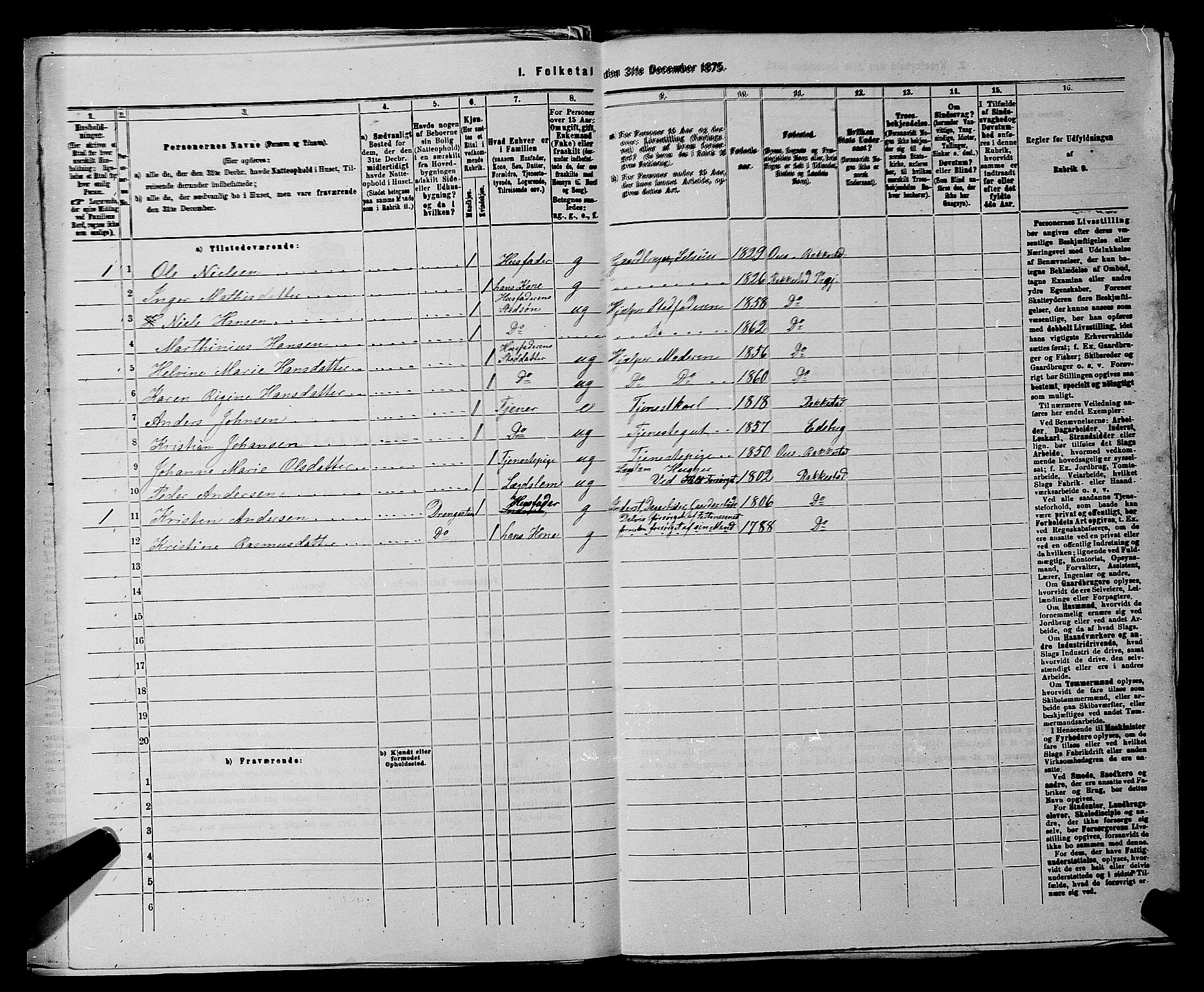 RA, 1875 census for 0128P Rakkestad, 1875, p. 1458