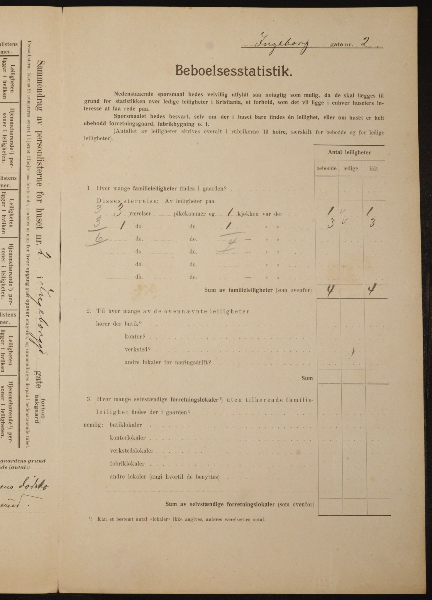 OBA, Municipal Census 1910 for Kristiania, 1910, p. 42765