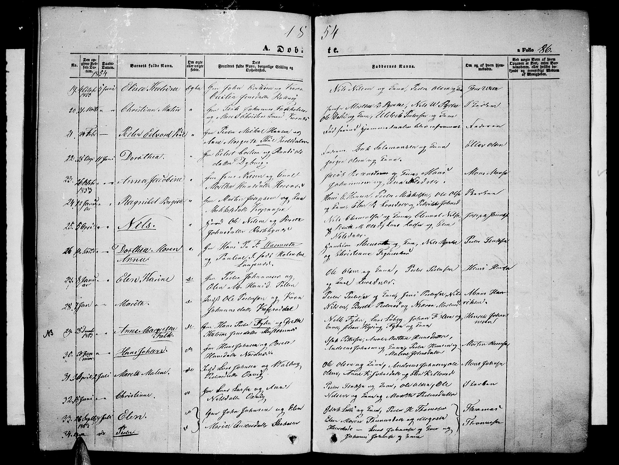 Lyngen sokneprestembete, AV/SATØ-S-1289/H/He/Heb/L0002klokker: Parish register (copy) no. 2, 1839-1860, p. 86