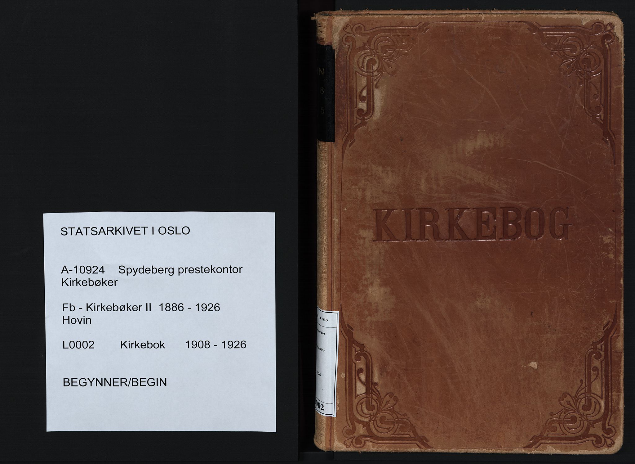 Spydeberg prestekontor Kirkebøker, SAO/A-10924/F/Fb/L0002: Parish register (official) no. II 2, 1908-1926
