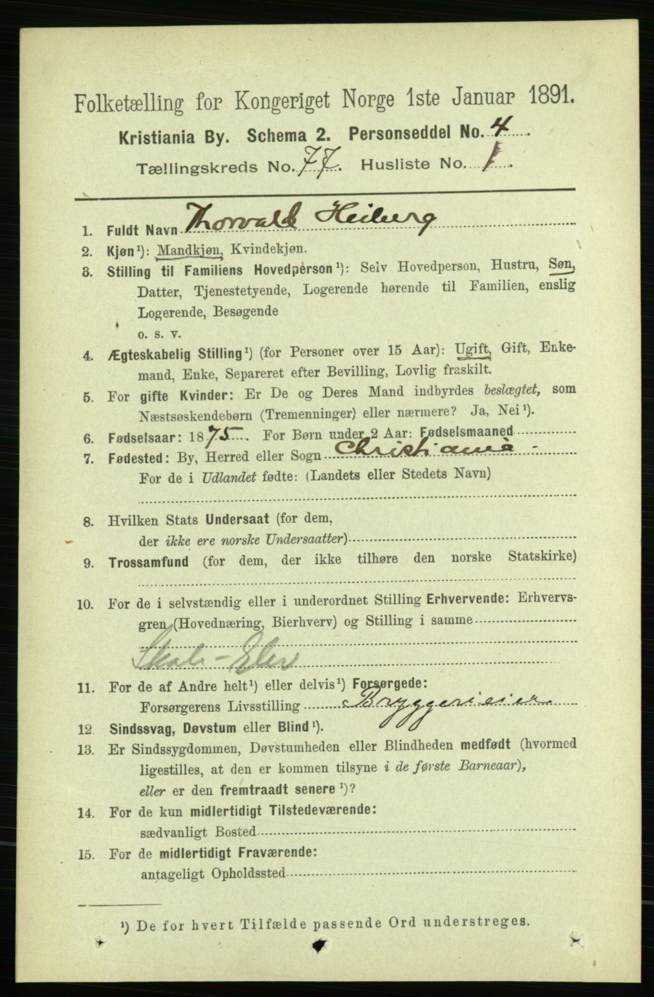 RA, 1891 census for 0301 Kristiania, 1891, p. 40565