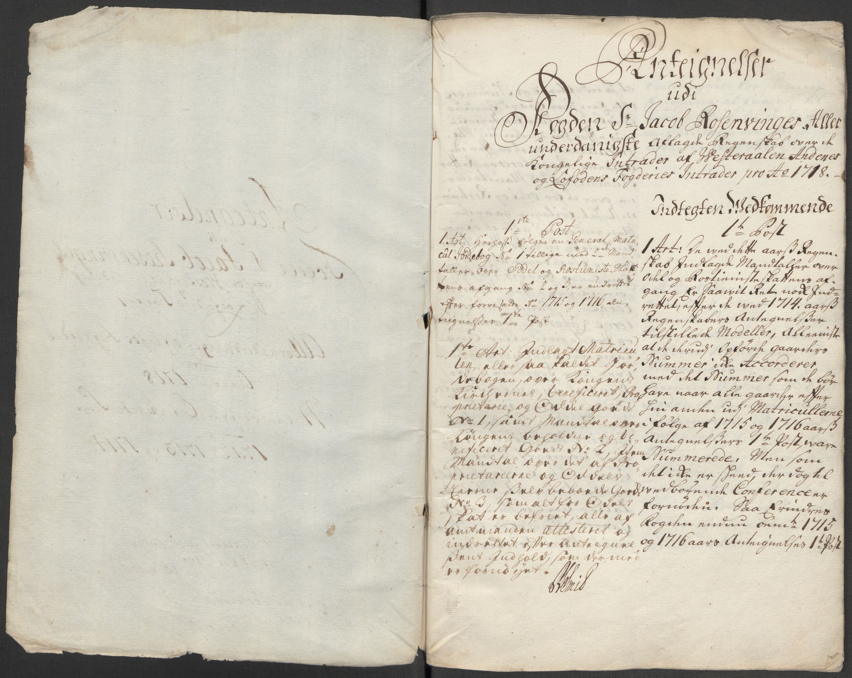 Rentekammeret inntil 1814, Reviderte regnskaper, Fogderegnskap, AV/RA-EA-4092/R67/L4684: Fogderegnskap Vesterålen, Andenes og Lofoten, 1718, p. 409