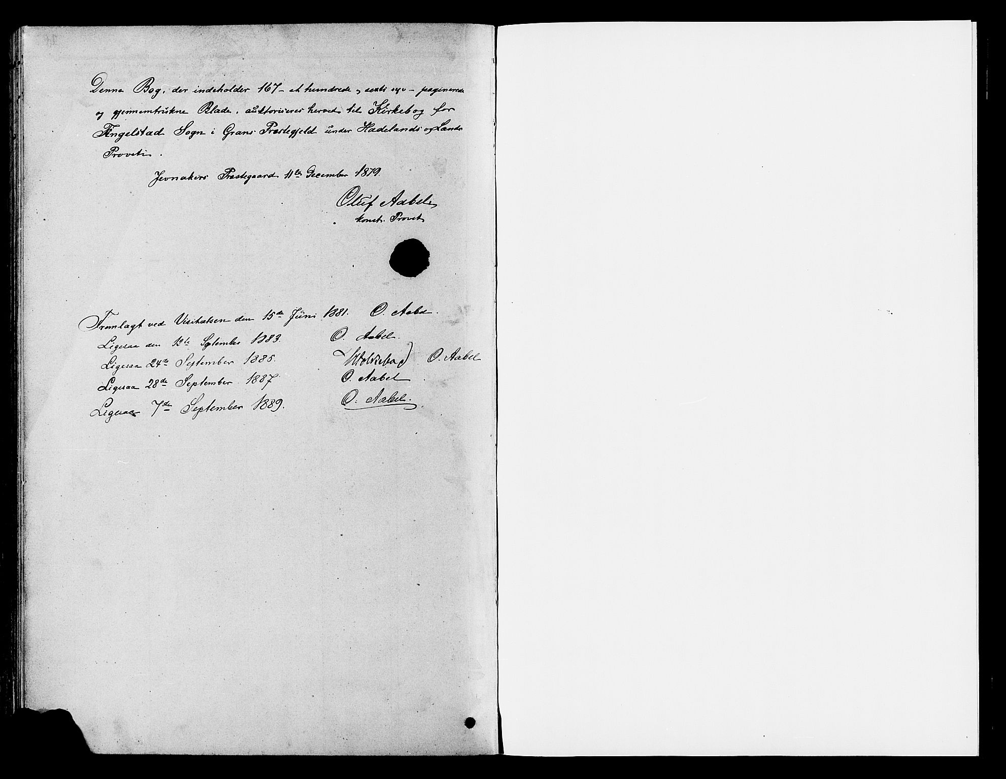 Gran prestekontor, AV/SAH-PREST-112/H/Ha/Haa/L0016: Parish register (official) no. 16, 1880-1888