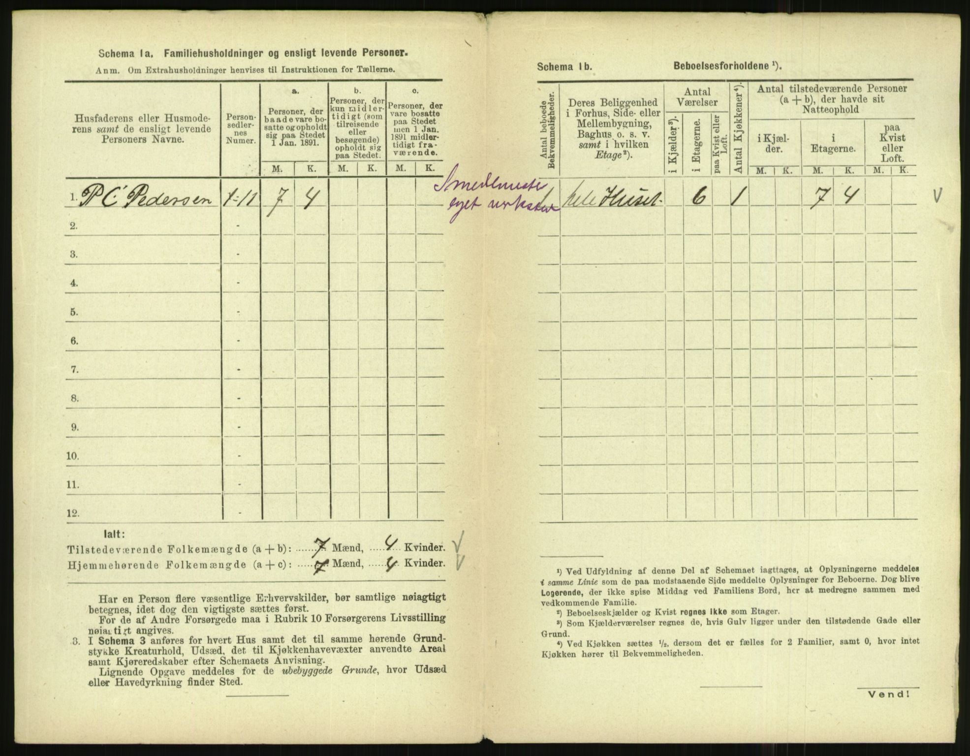 RA, 1891 census for 1003 Farsund, 1891, p. 503