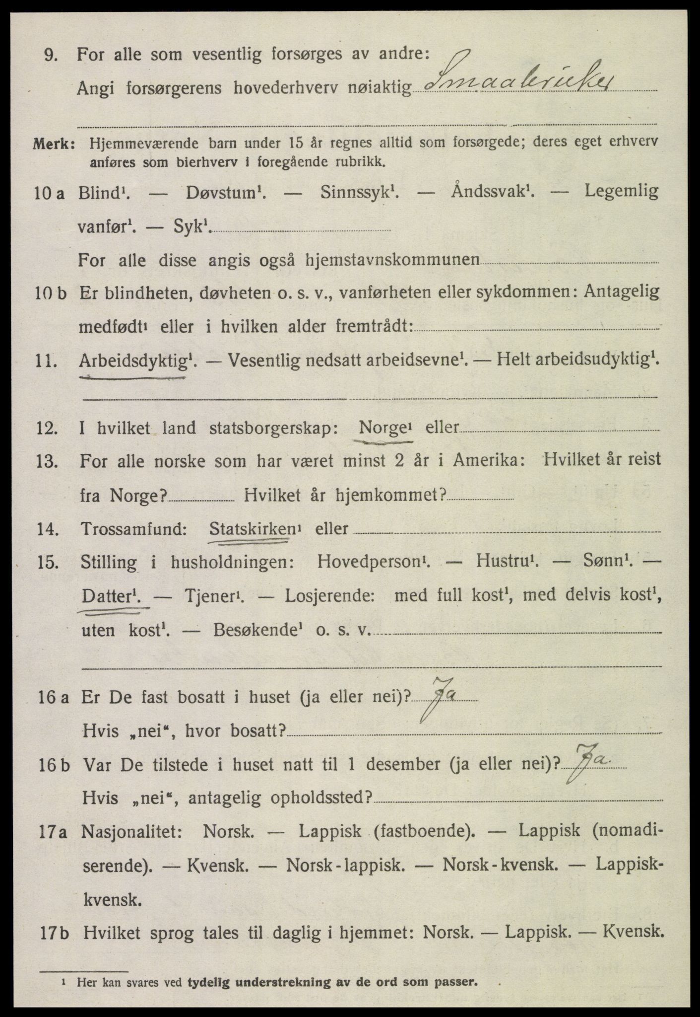 SAT, 1920 census for Beitstad, 1920, p. 4112