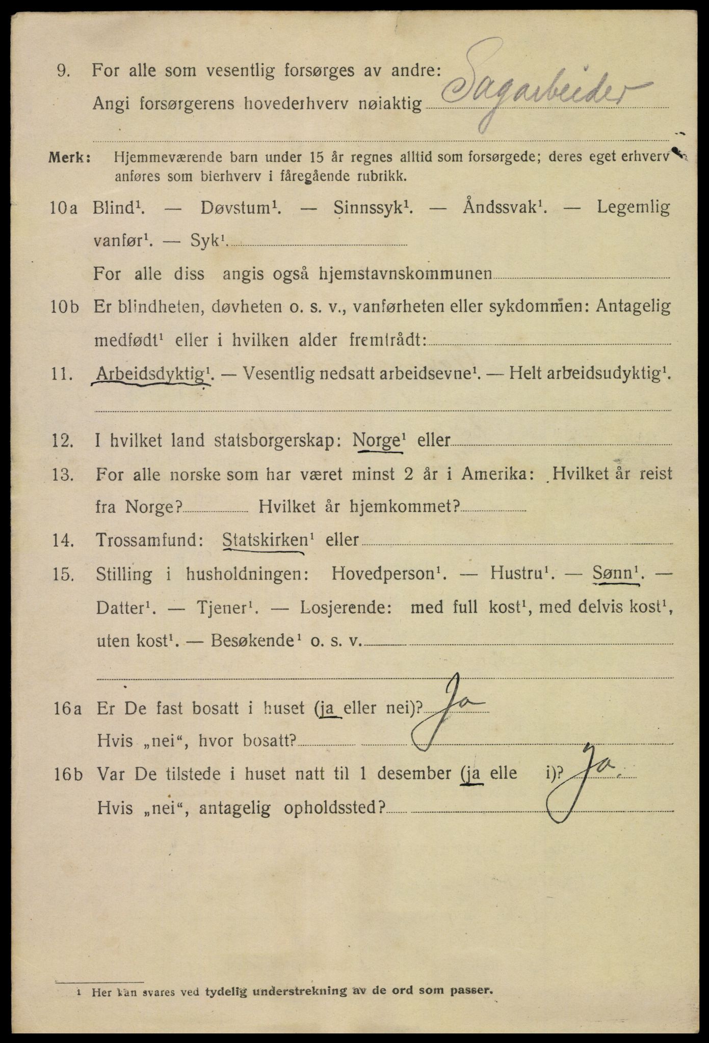 SAK, 1920 census for Mandal, 1920, p. 10340