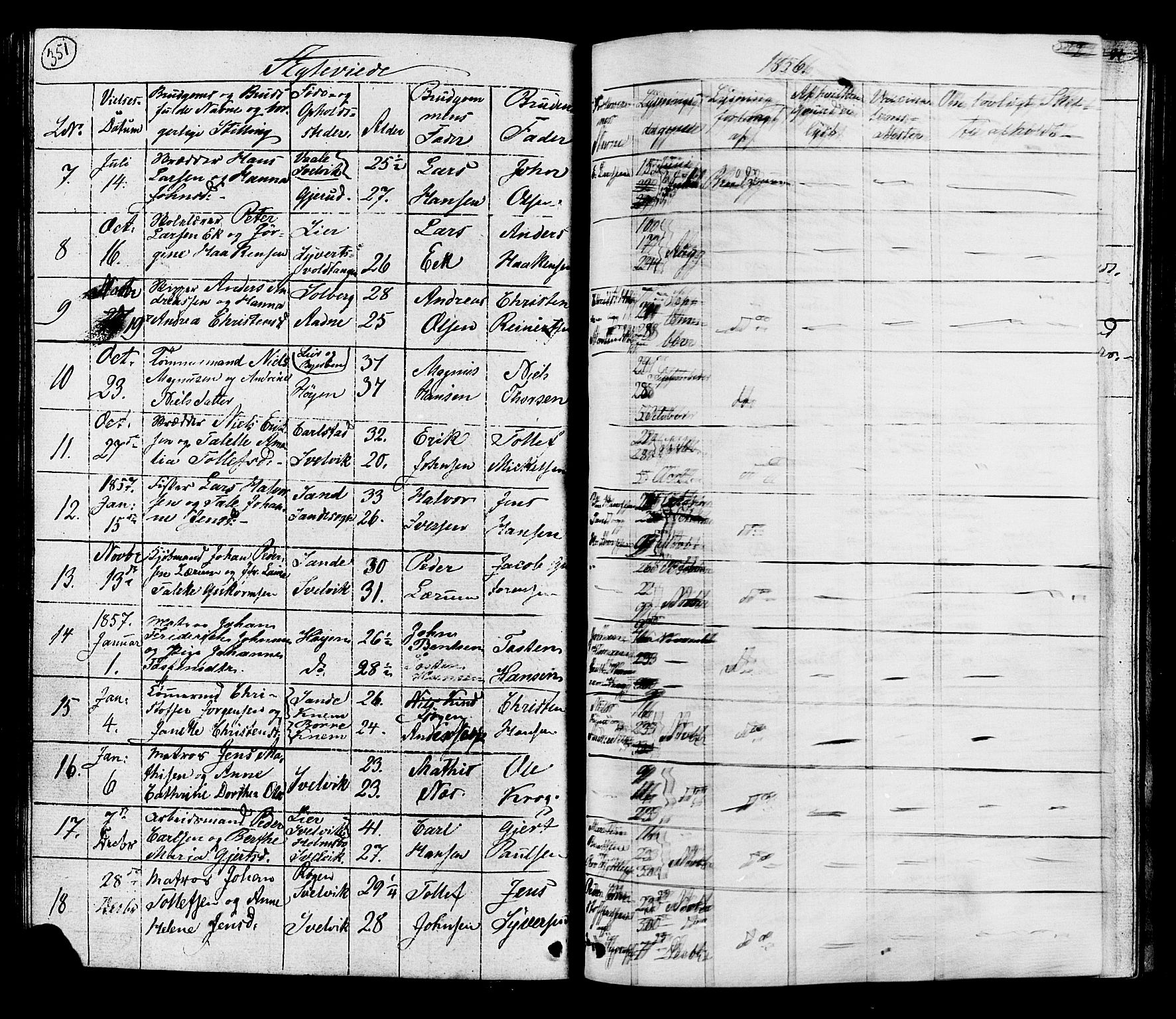 Hurum kirkebøker, SAKO/A-229/G/Ga/L0002: Parish register (copy) no. I 2, 1827-1857, p. 351