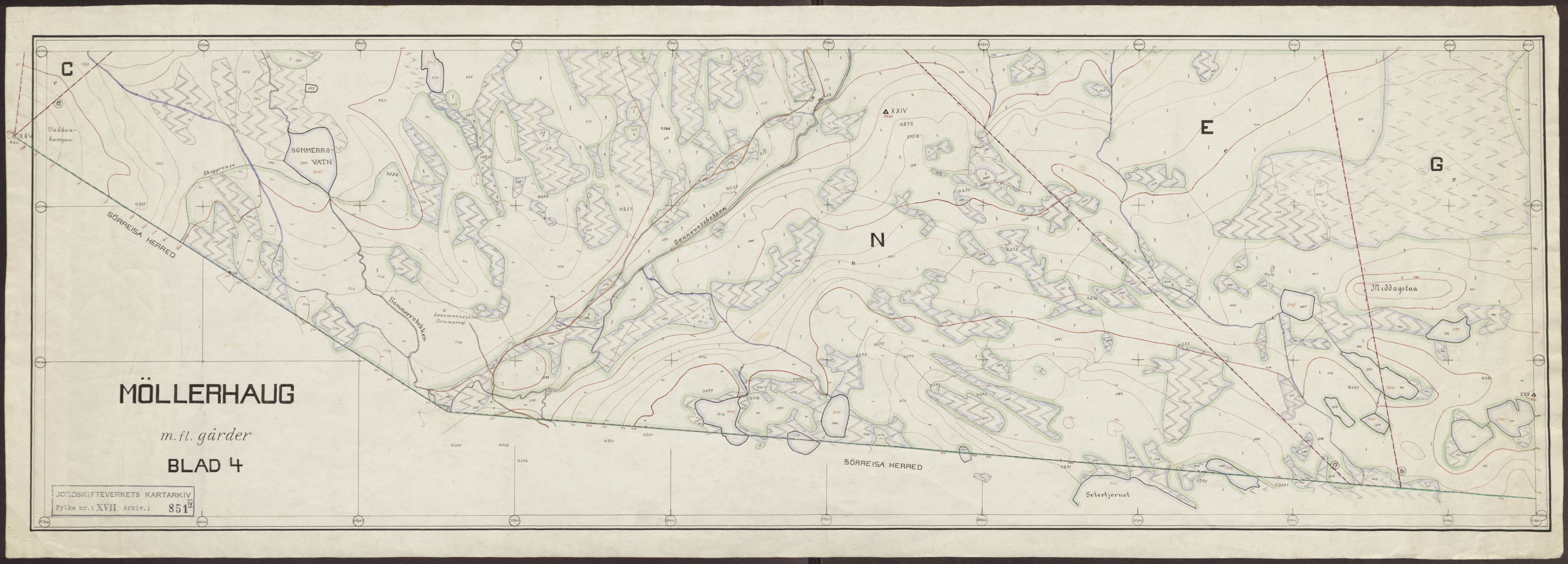 Jordskifteverkets kartarkiv, RA/S-3929/T, 1859-1988, p. 1014