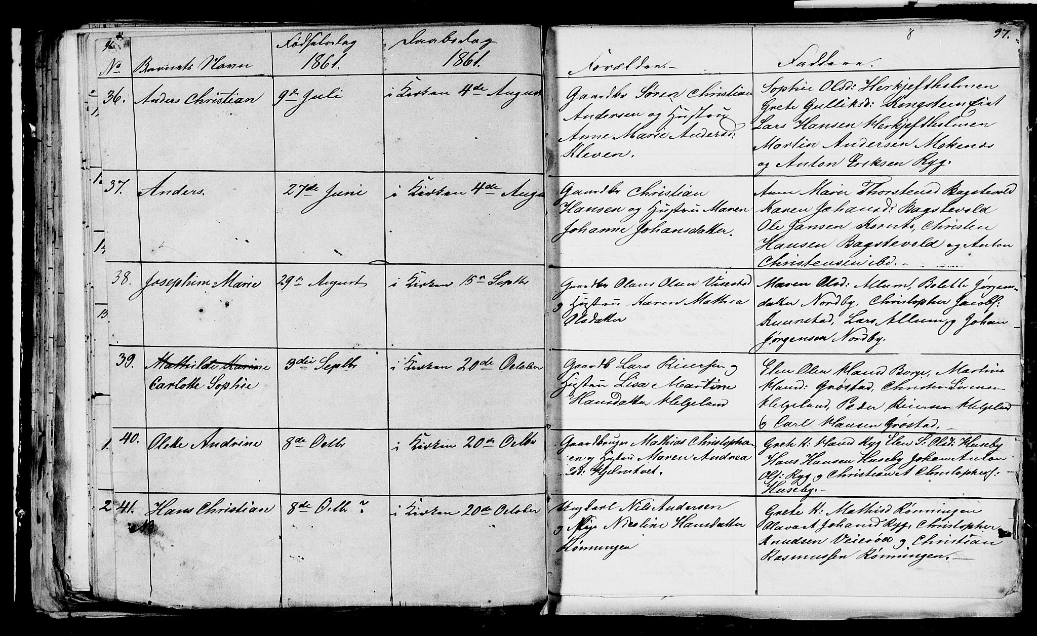 Våle kirkebøker, AV/SAKO-A-334/G/Ga/L0002: Parish register (copy) no. I 2, 1851-1863, p. 96-97