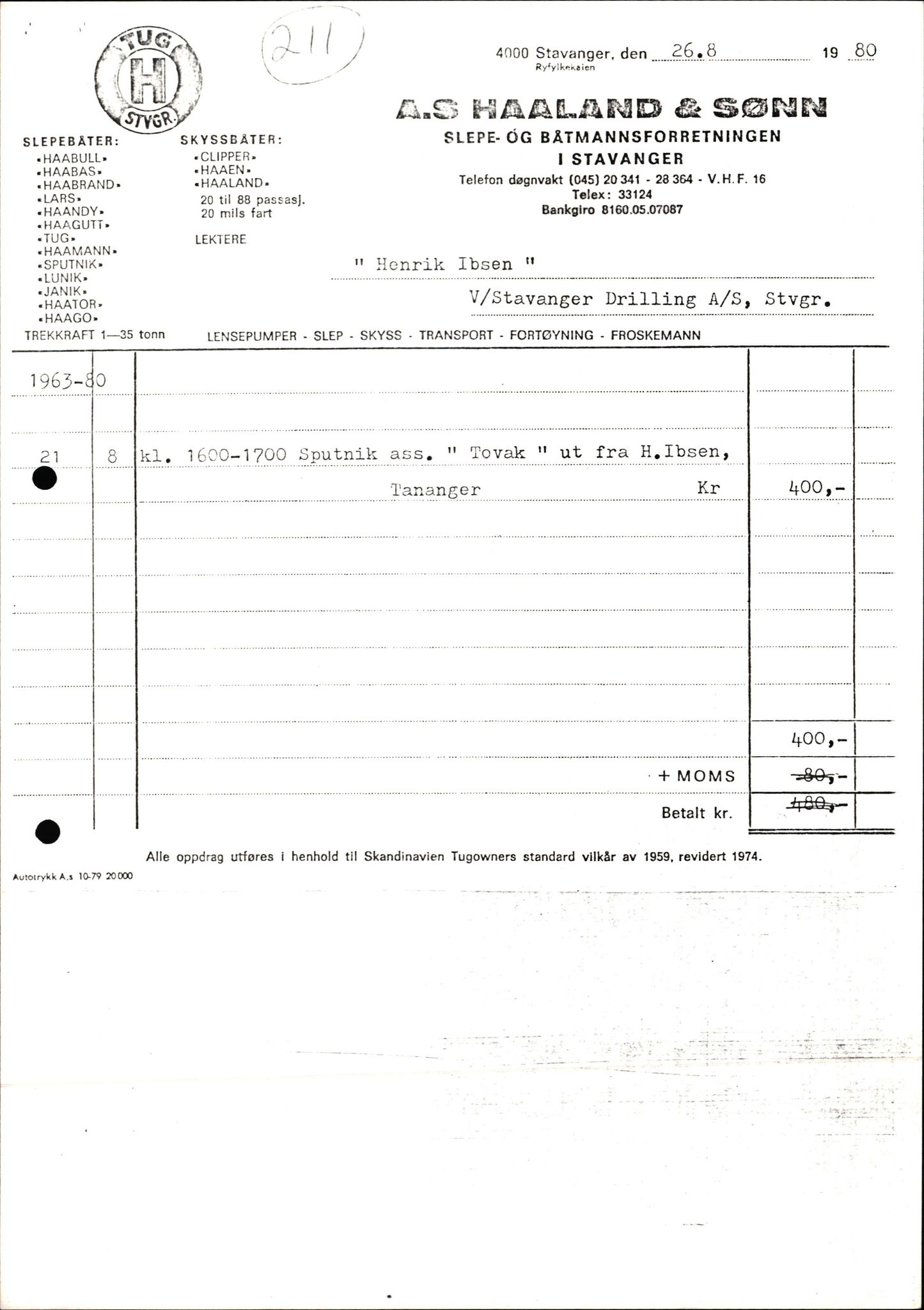 Pa 1503 - Stavanger Drilling AS, AV/SAST-A-101906/2/E/Ec/Eca/L0013: Sak og korrespondanse, 1980-1982