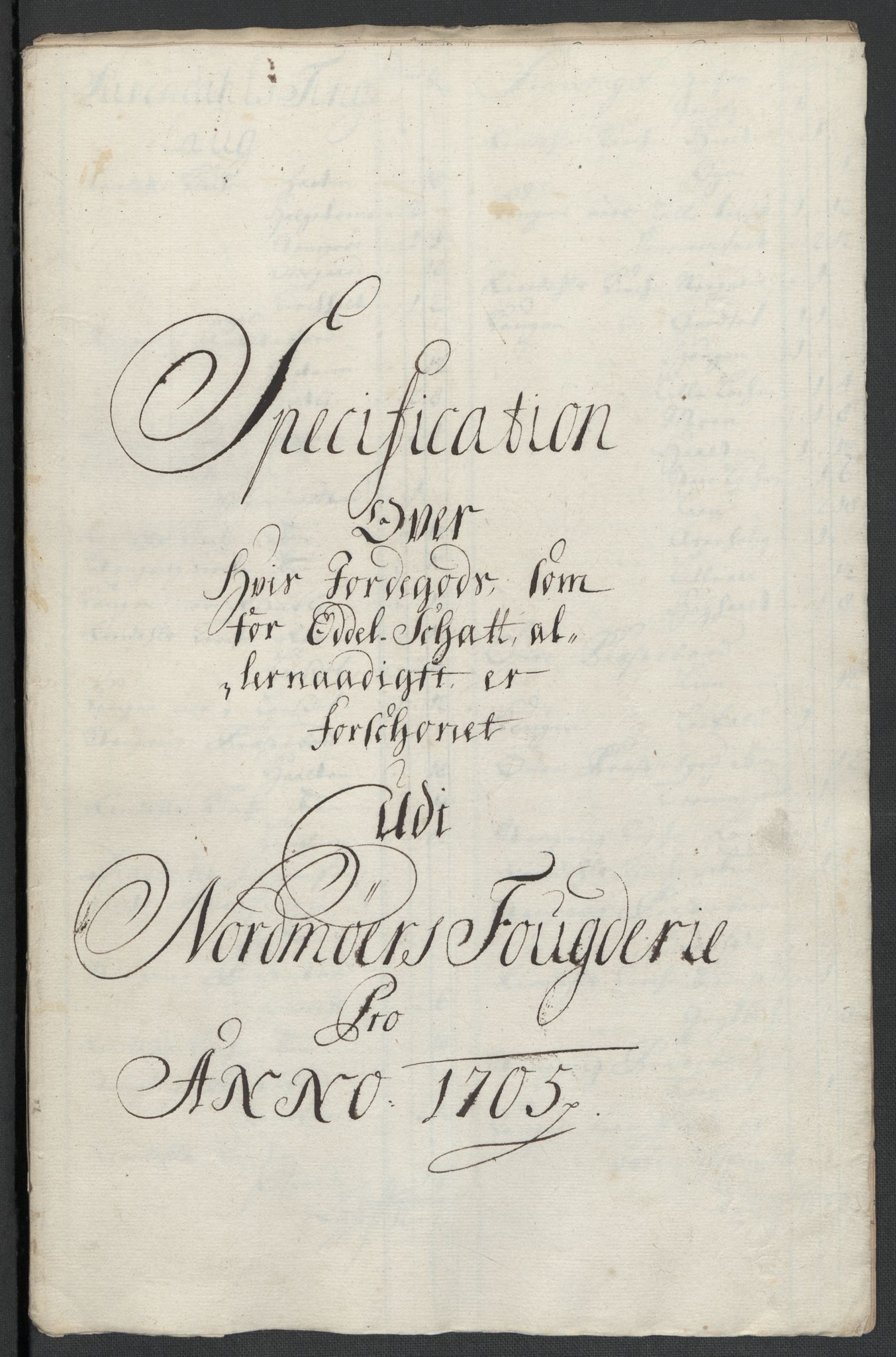 Rentekammeret inntil 1814, Reviderte regnskaper, Fogderegnskap, RA/EA-4092/R56/L3741: Fogderegnskap Nordmøre, 1705, p. 112