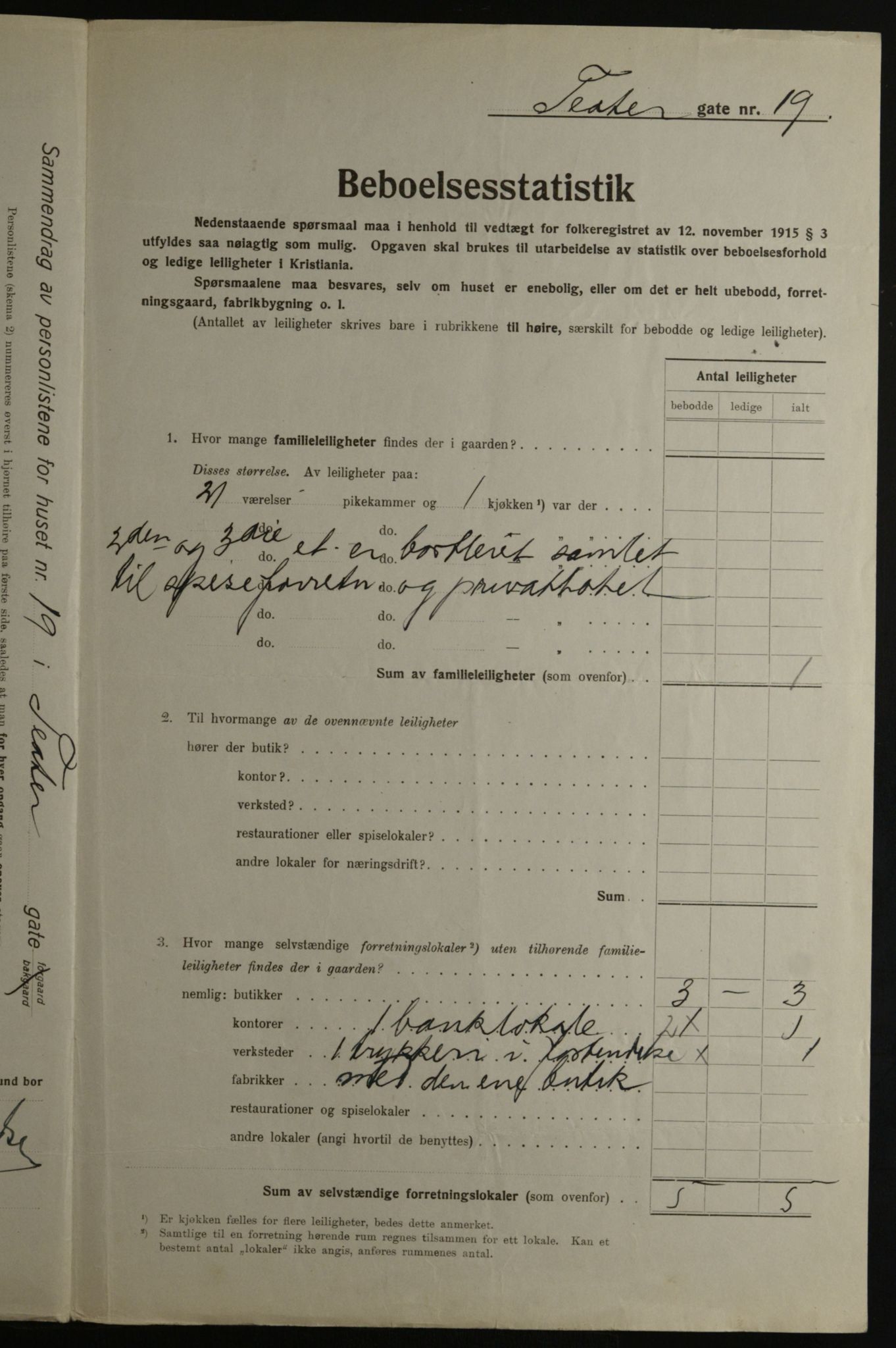 OBA, Municipal Census 1923 for Kristiania, 1923, p. 118701