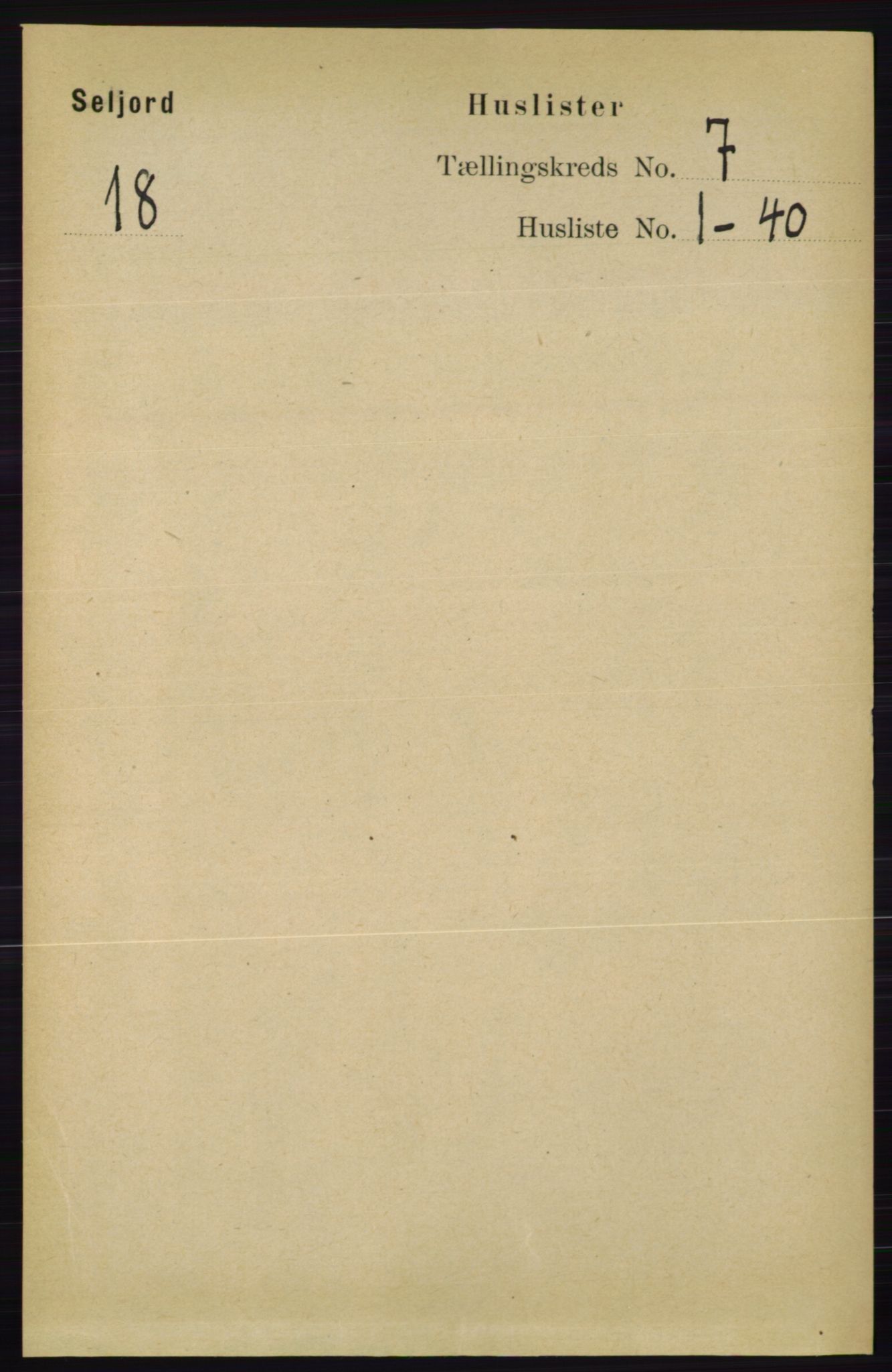 RA, 1891 census for 0828 Seljord, 1891, p. 2563