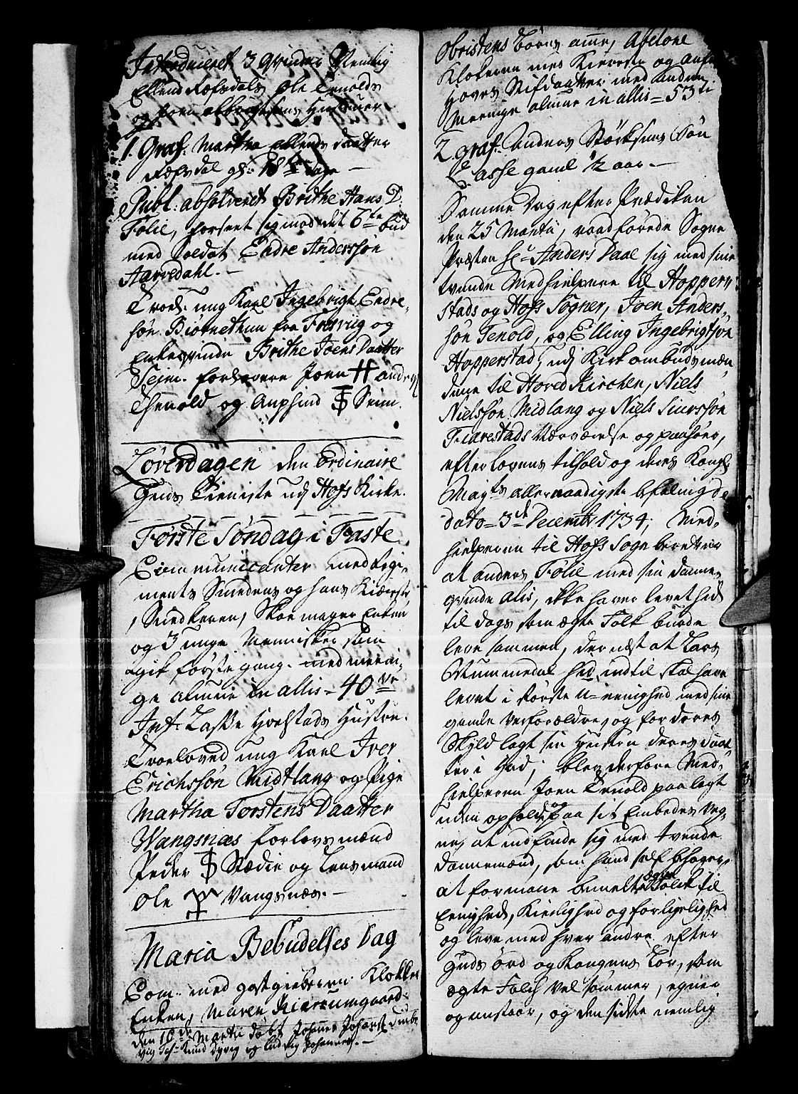 Vik sokneprestembete, SAB/A-81501: Parish register (official) no. A 1 /1, 1727-1740, p. 45