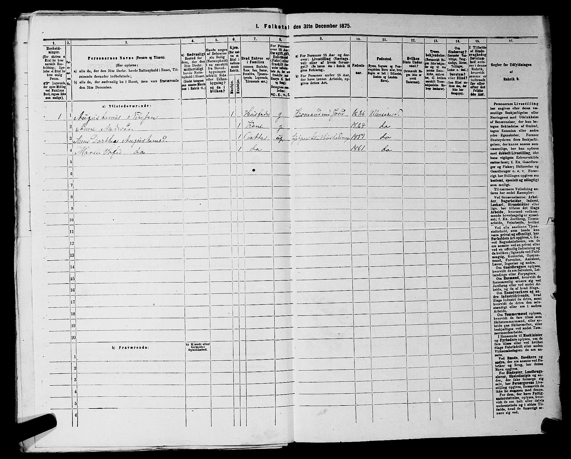 RA, 1875 census for 0235P Ullensaker, 1875, p. 1060