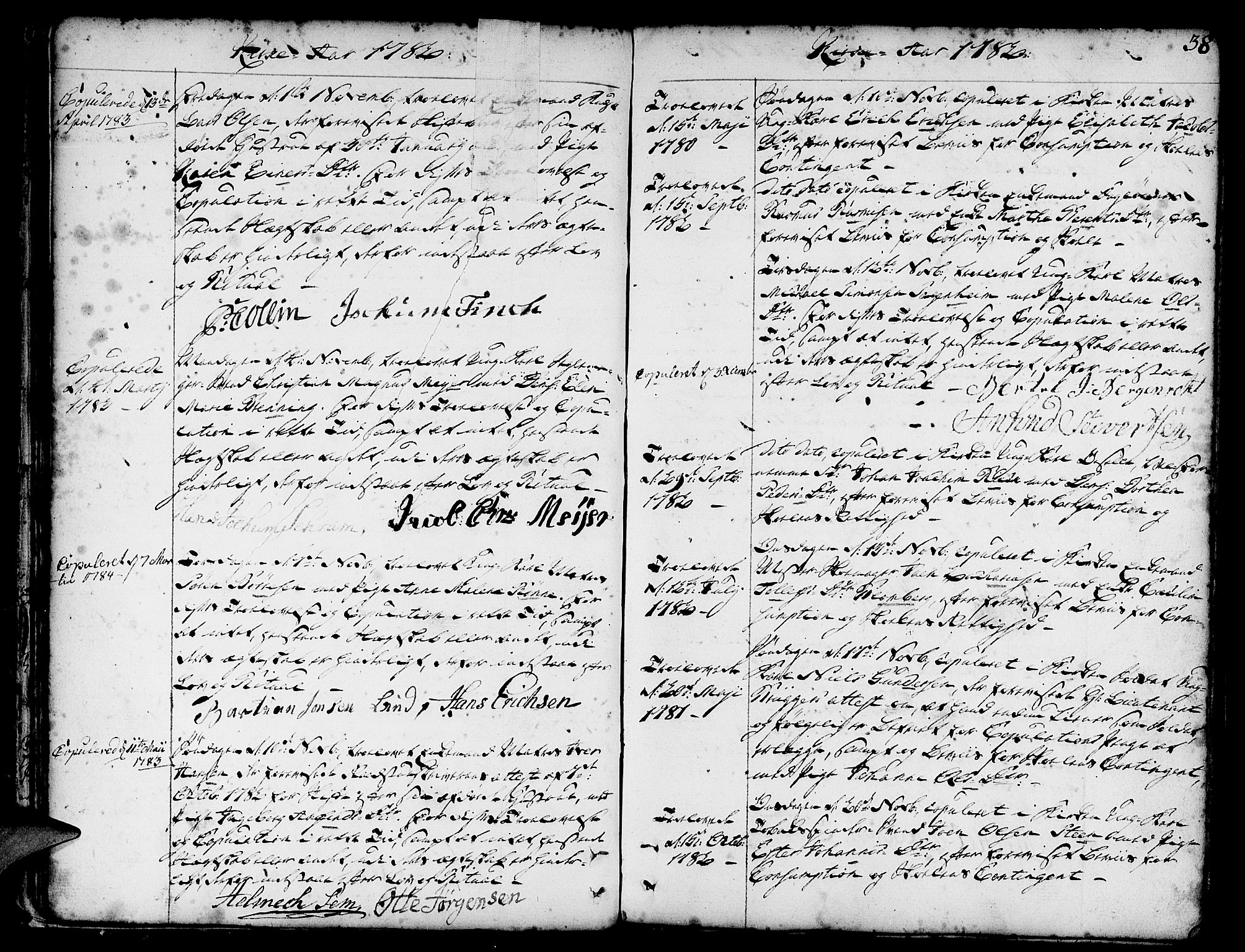 Nykirken Sokneprestembete, SAB/A-77101/H/Haa/L0008: Parish register (official) no. A 8, 1776-1814, p. 38