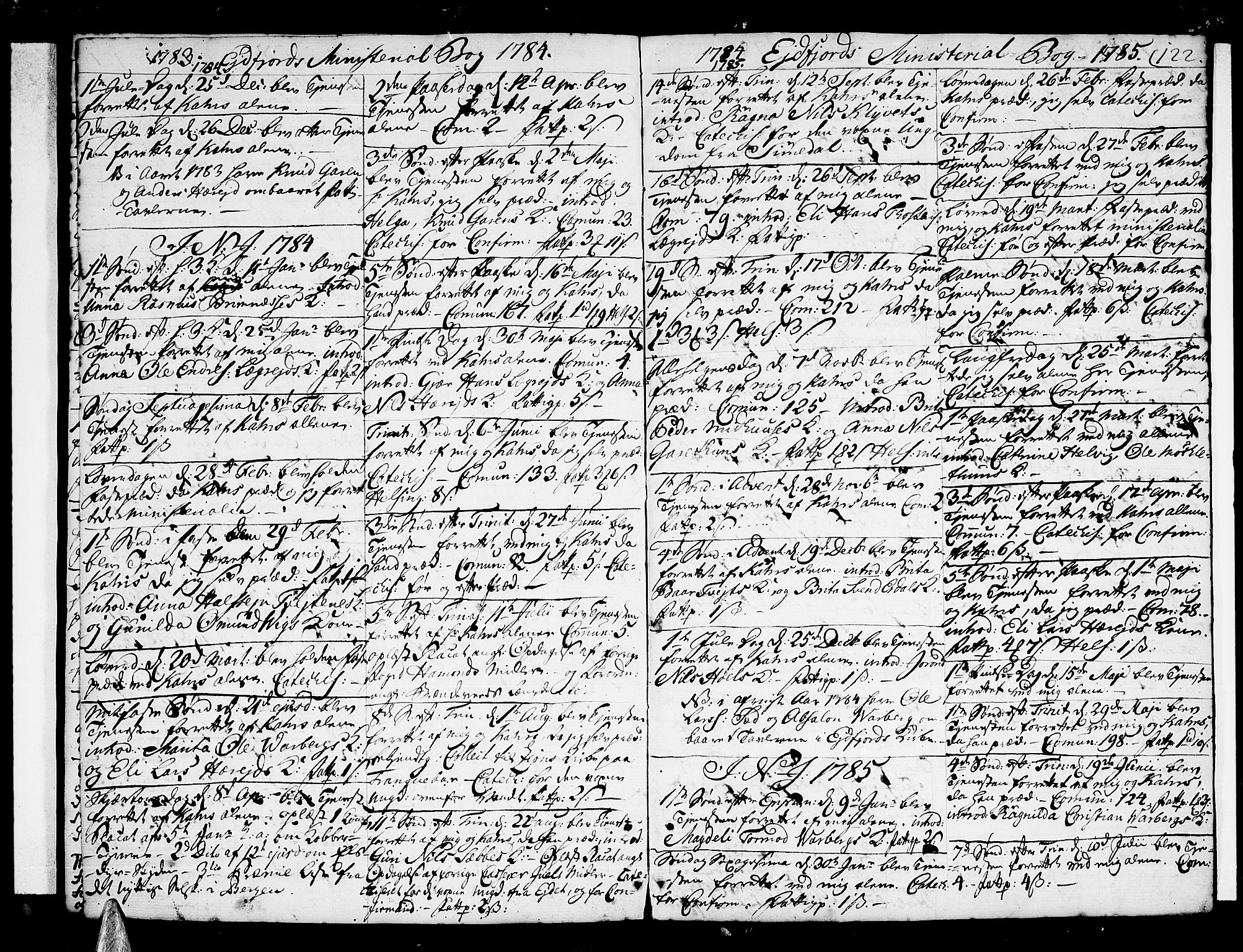 Ulvik sokneprestembete, SAB/A-78801/H/Haa: Parish register (official) no. A 10, 1745-1792, p. 122