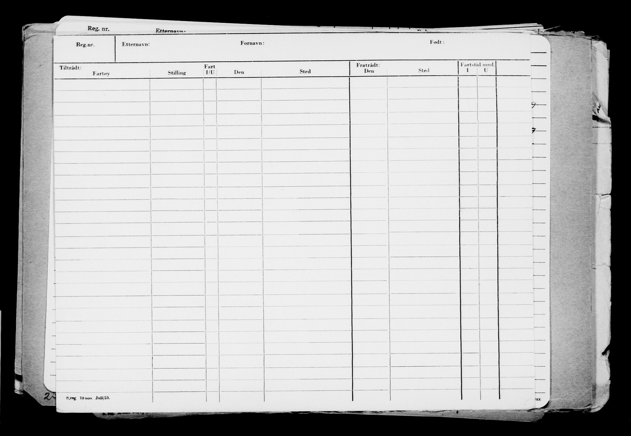 Direktoratet for sjømenn, AV/RA-S-3545/G/Gb/L0094: Hovedkort, 1911, p. 91