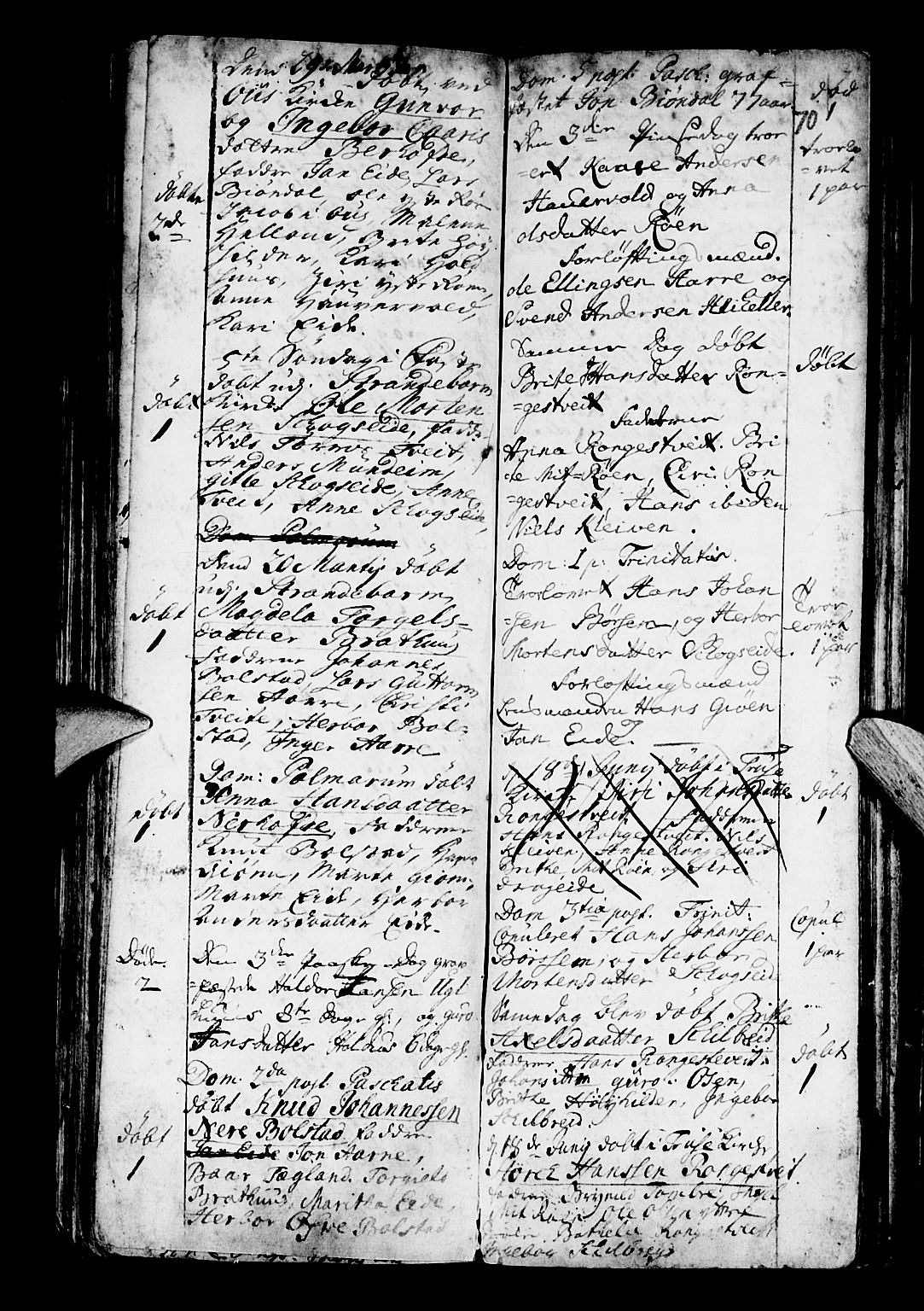 Os sokneprestembete, SAB/A-99929: Parish register (official) no. A 3, 1669-1760, p. 70