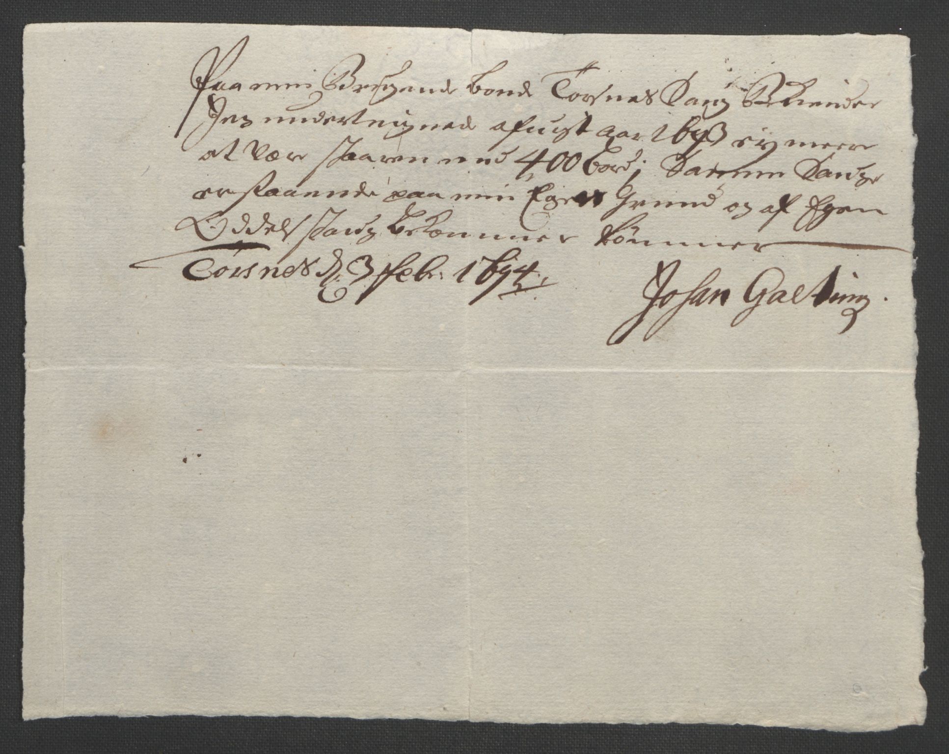 Rentekammeret inntil 1814, Reviderte regnskaper, Fogderegnskap, AV/RA-EA-4092/R48/L2974: Fogderegnskap Sunnhordland og Hardanger, 1693, p. 87