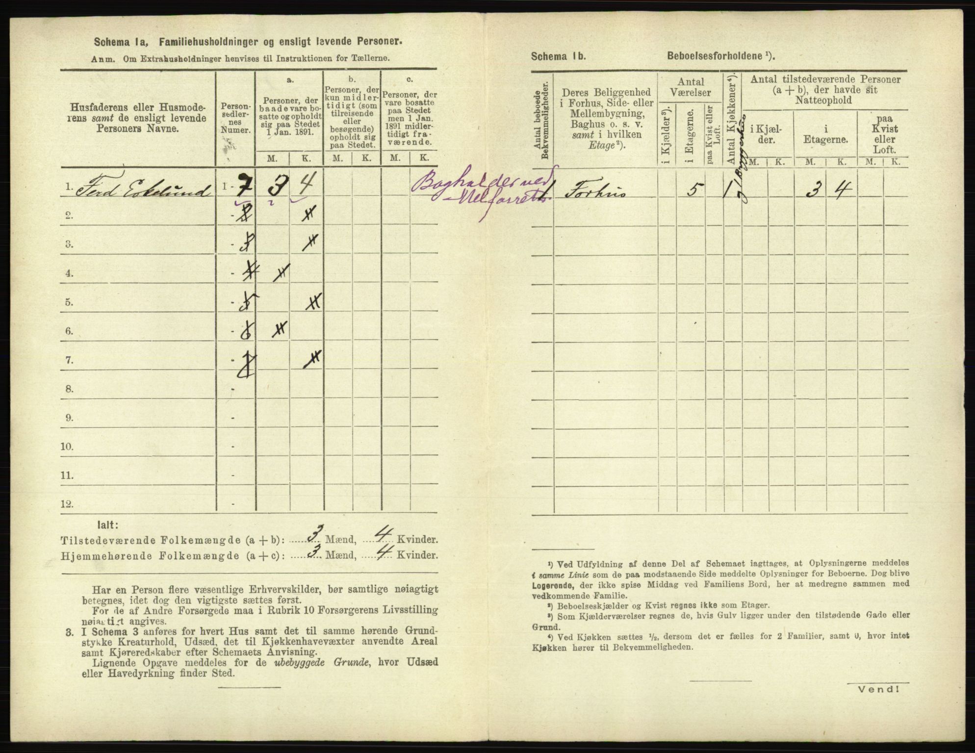 RA, 1891 census for 0104 Moss, 1891, p. 815